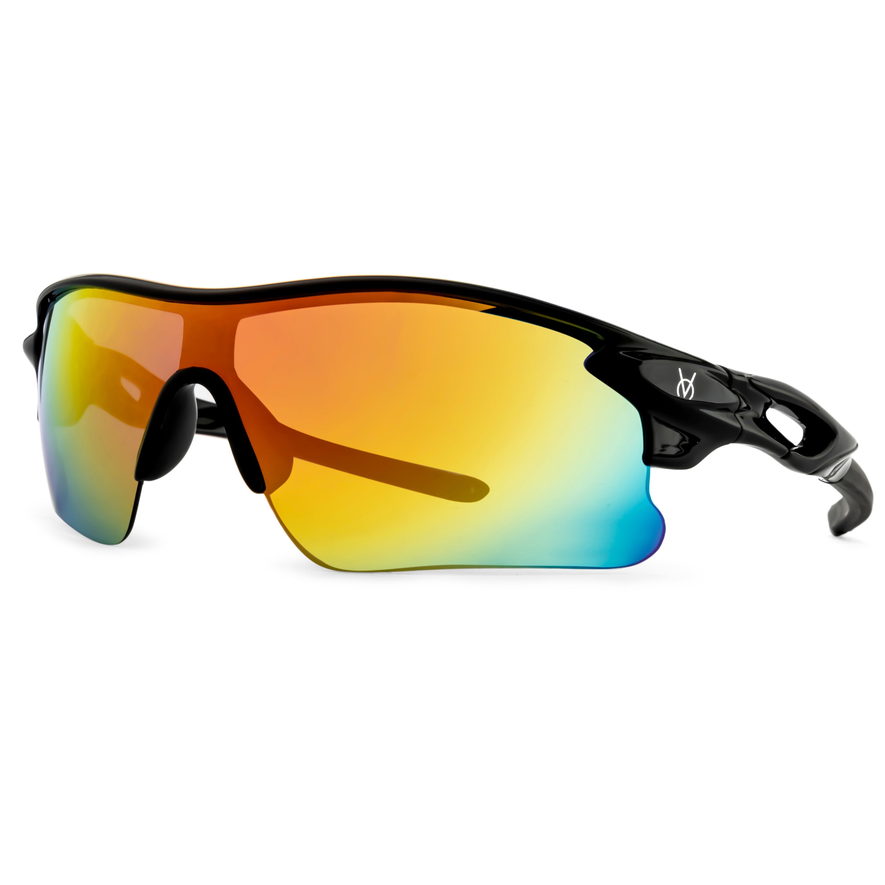 Velocity Sunglasses | Black and Multi Color | 100% UV Protected | Polycarbonate Sports Sunglasses for Men