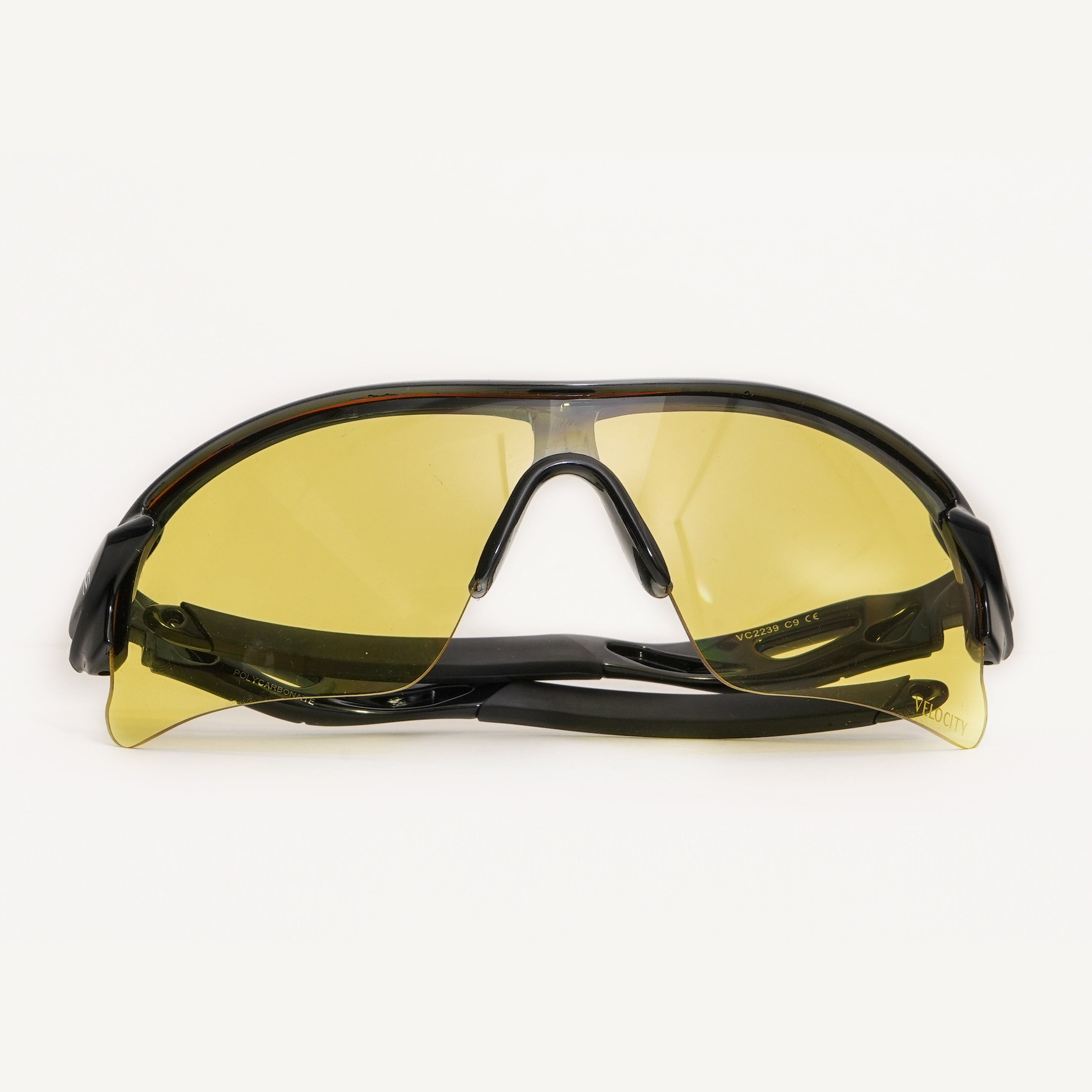 Velocity Sunglasses | Black and Yellow Color | 100% UV Protected | Polycarbonate Sports Sunglasses for Men