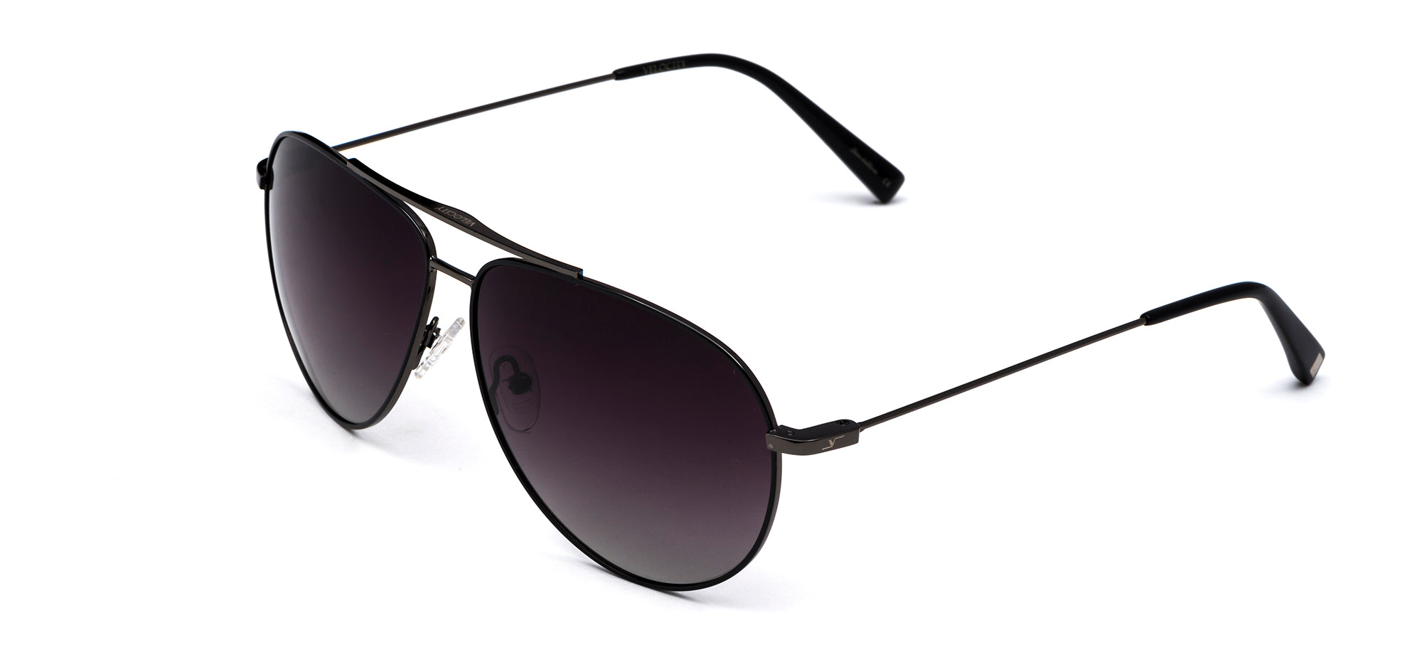 Velocity Luxe De Paris 104 Black & Gun Aviator Sunglass