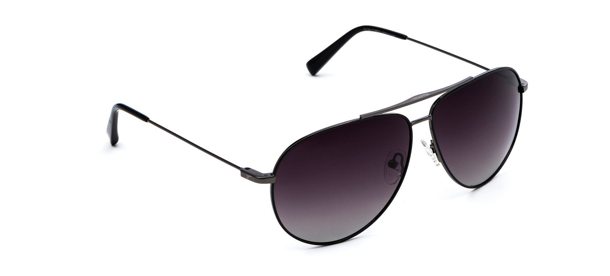 Velocity Luxe De Paris 104 Black & Gun Aviator Sunglass