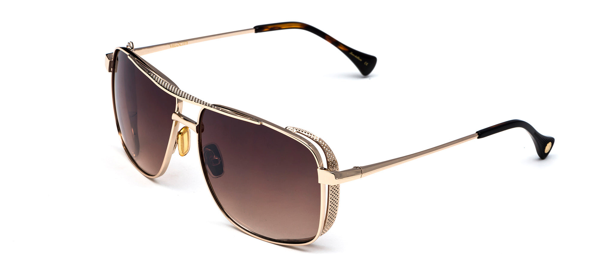Velocity Luxe De Paris 101 Gold Square Sunglass