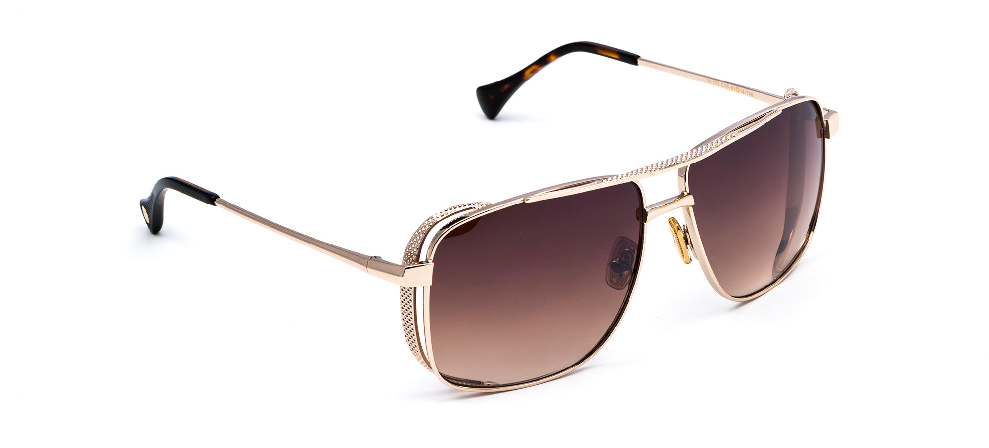 Velocity Luxe De Paris 101 Gold Square Sunglass