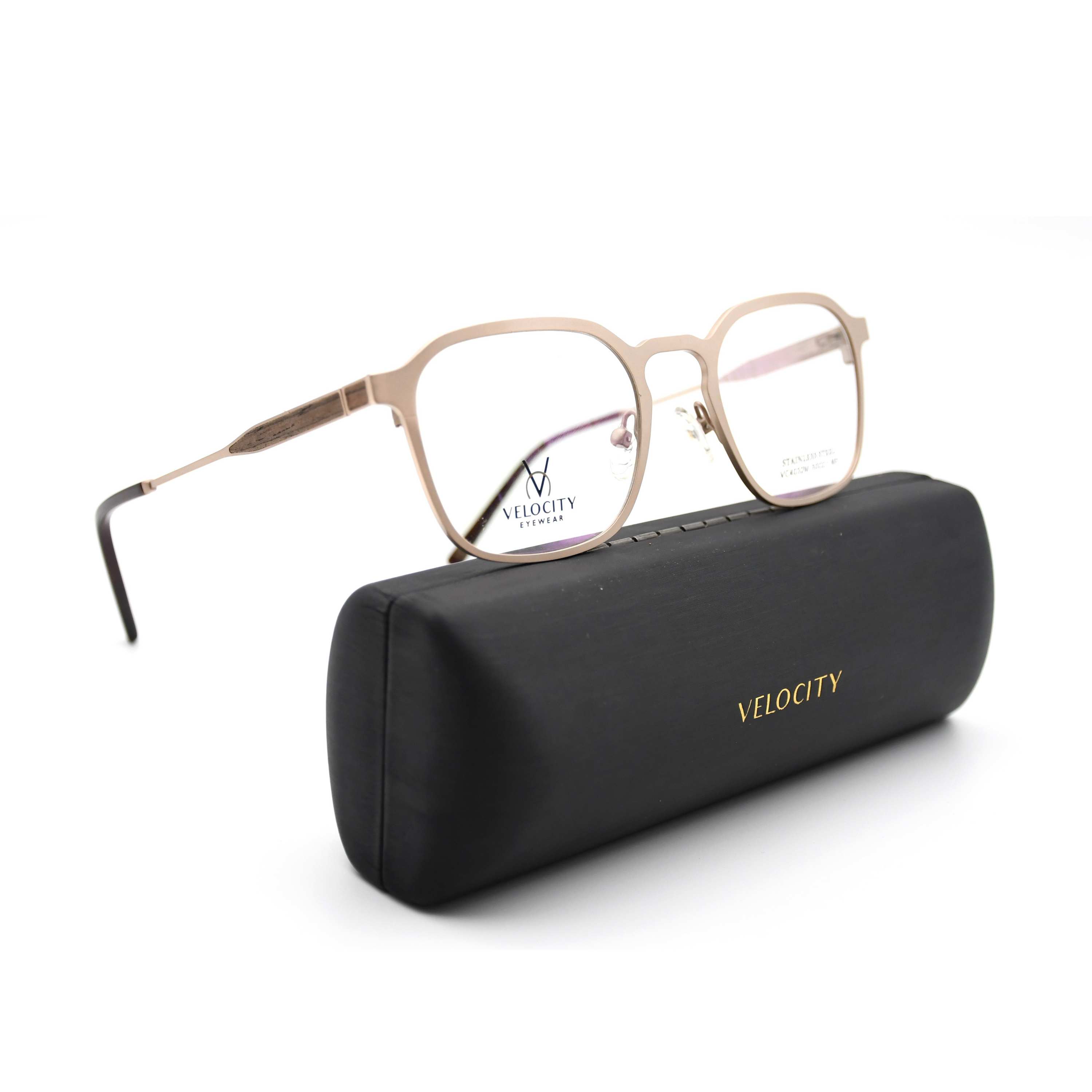 Velocity Rectangle Full Rim Metal Eyeglasses - 4032M-M5