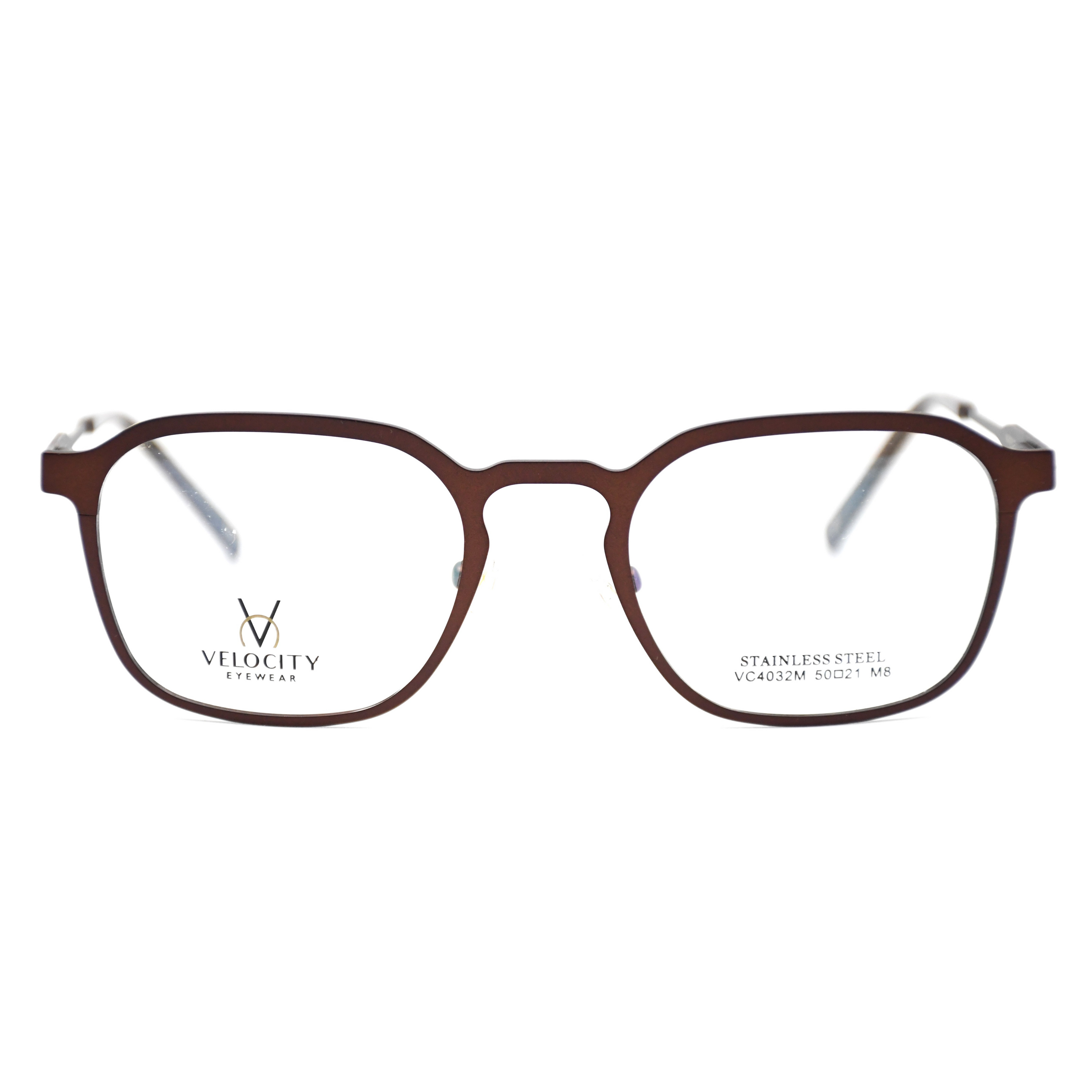 Velocity Rectangle Full Rim Metal Eyeglasses - 4032M-M8