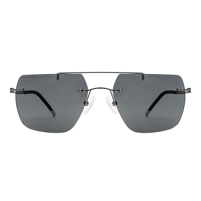 Luxe De Paris Polarized Premium Titanium Rimless Sunglasses 8232TT/C1 – Luxury Redefined