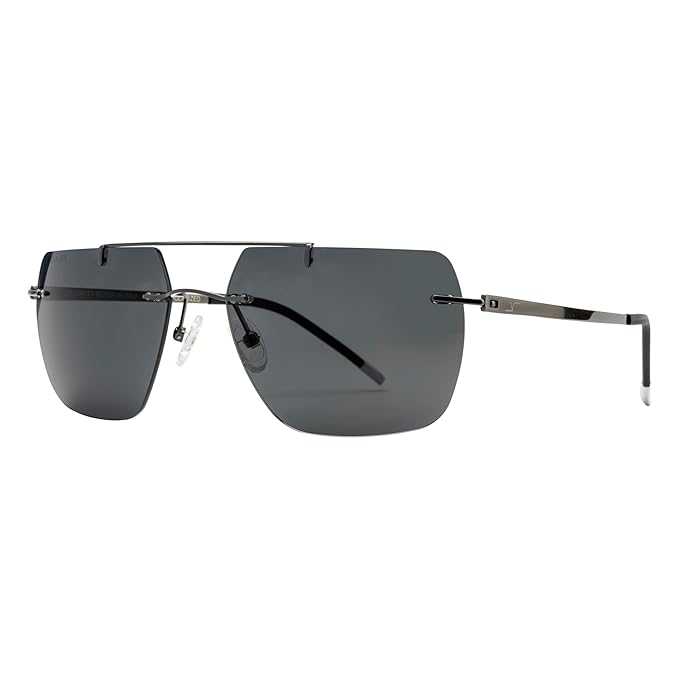 Luxe De Paris Polarized Premium Titanium Rimless Sunglasses 8232TT/C1 – Luxury Redefined