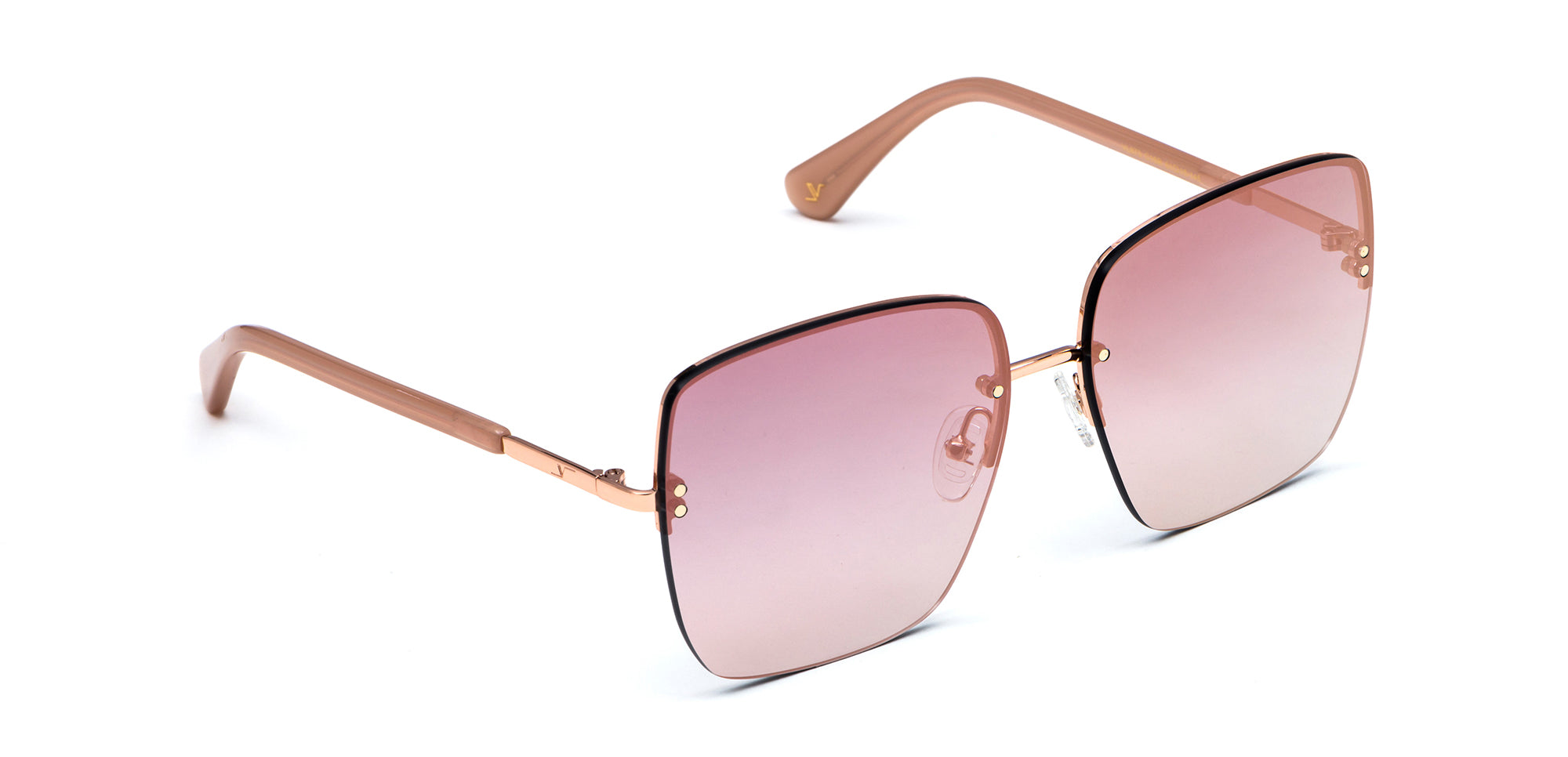 Velocity Luxe De Paris 873 Half Rim Rose Gold Sunglass
