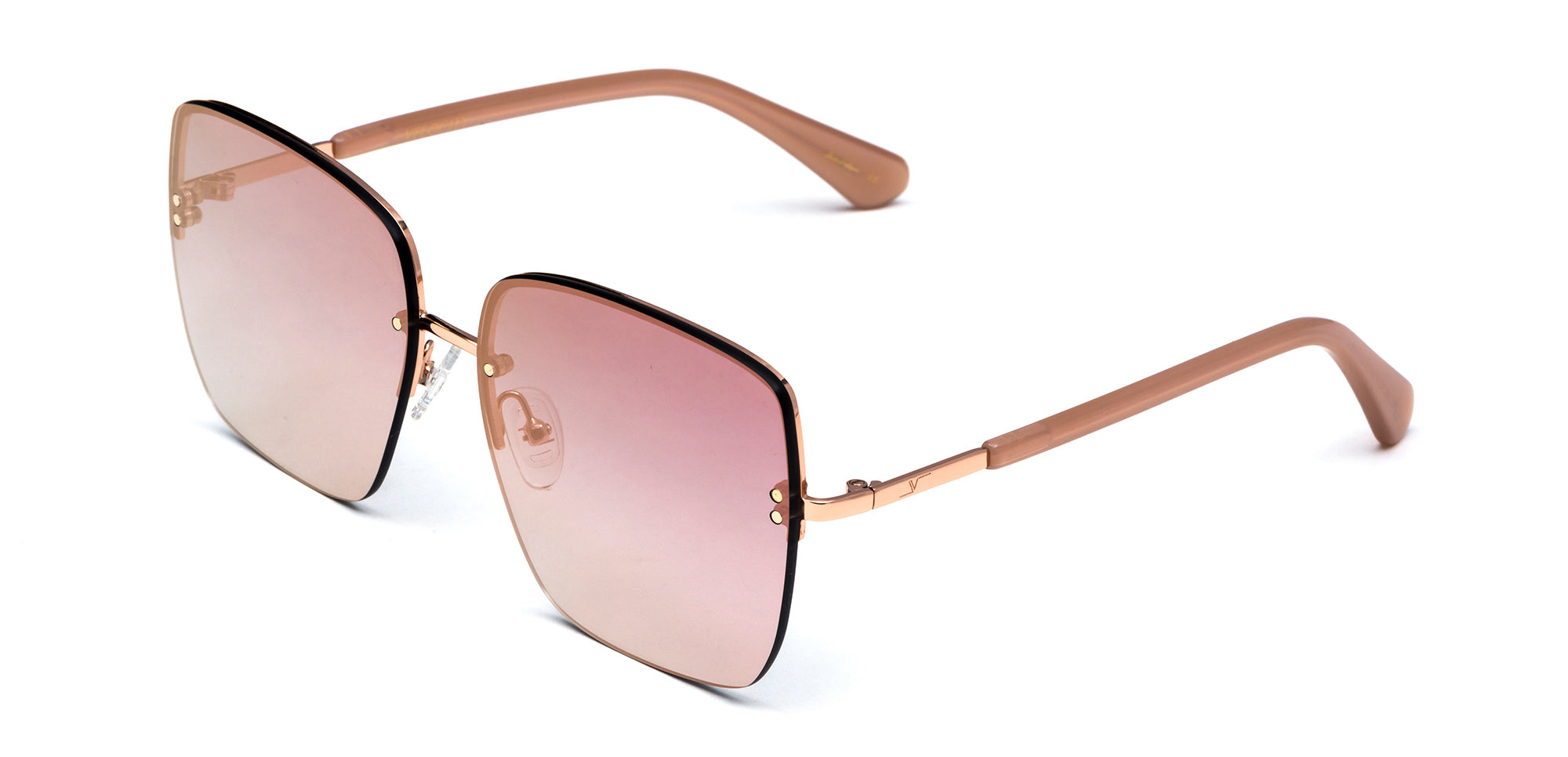 Velocity Luxe De Paris 873 Half Rim Rose Gold Sunglass