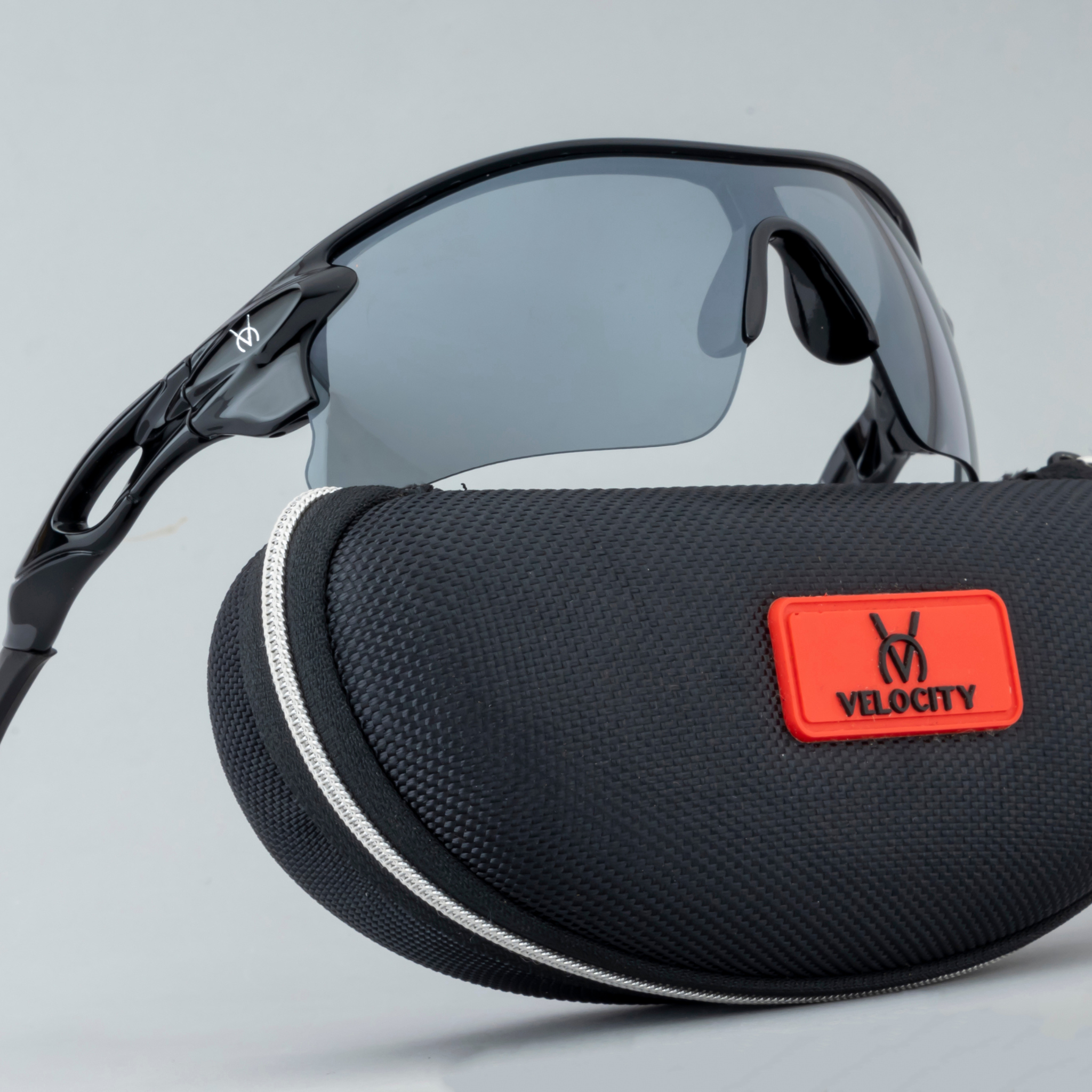 Velocity Sunglasses | Black and Grey| 100% UV Protected | Polycarbonate Sports Sunglasses for Men