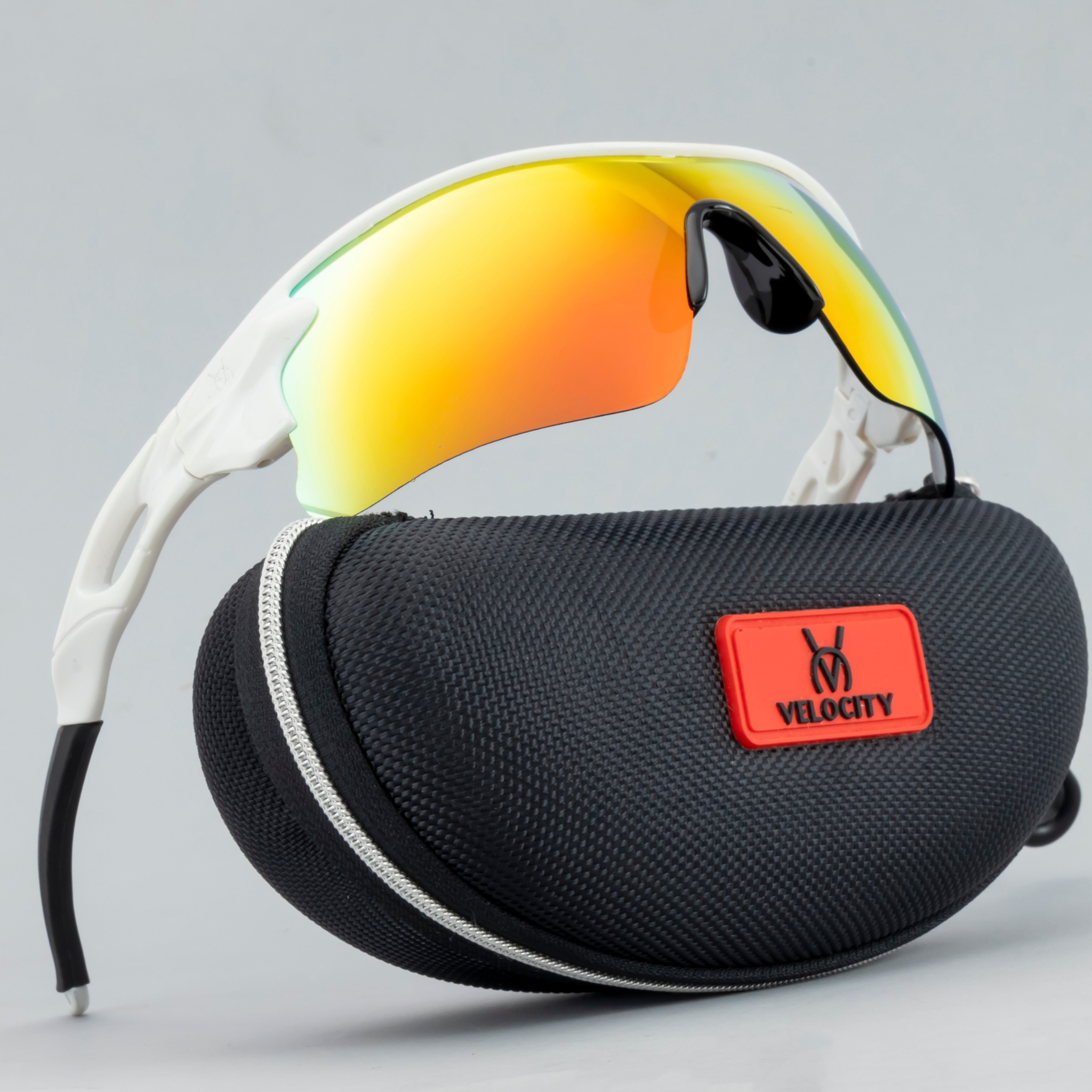 Velocity Sunglasses | Black and Multi Color | 100% UV Protected | Polycarbonate Sports Sunglasses for Men