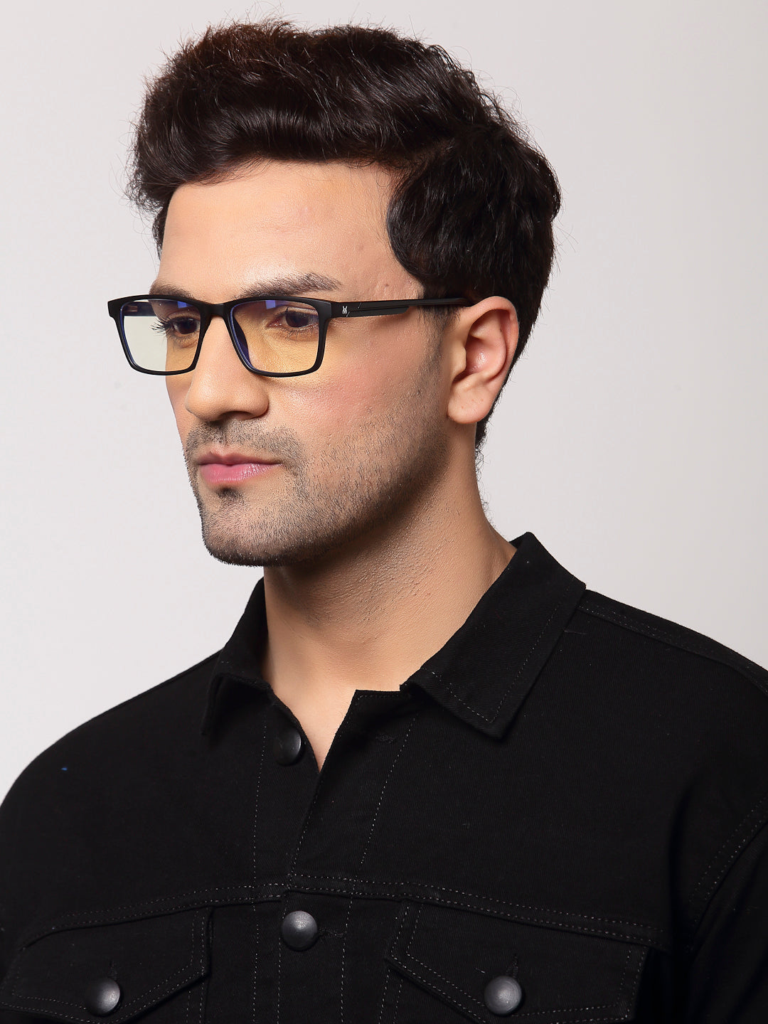 Velocity Full Rim Square Anti Glare  Blue Cut  Black Frame