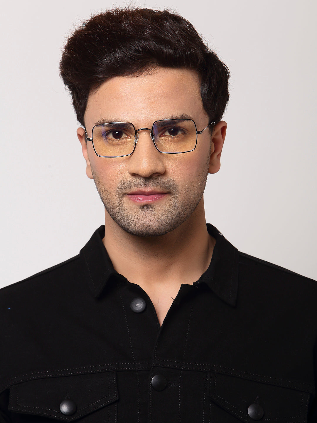 Velocity Full Rim Square Anti Glare  Blue Cut Black Frame
