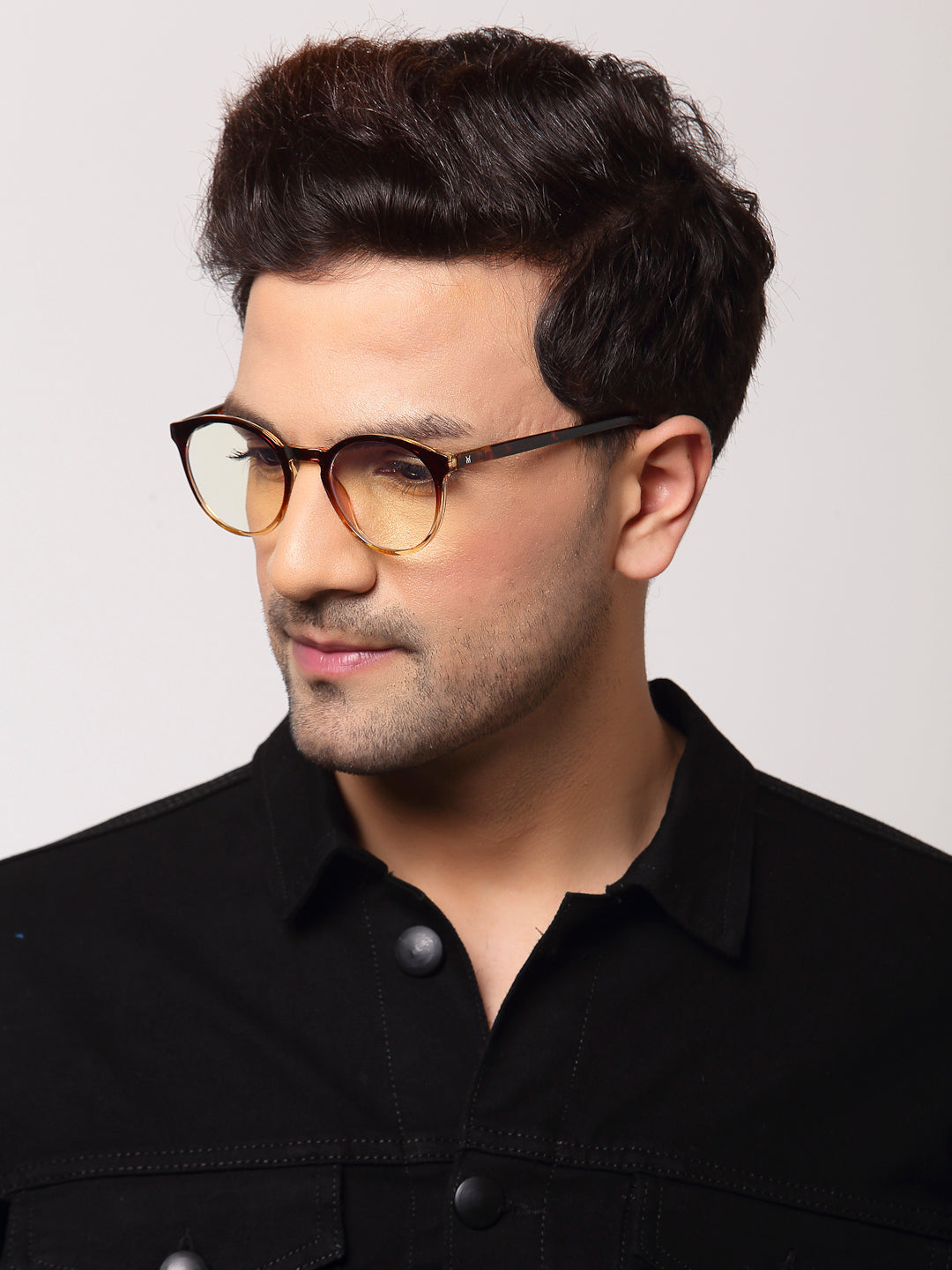 Velocity Full Rim Oval Anti Glare  Blue Cut Brown Frame