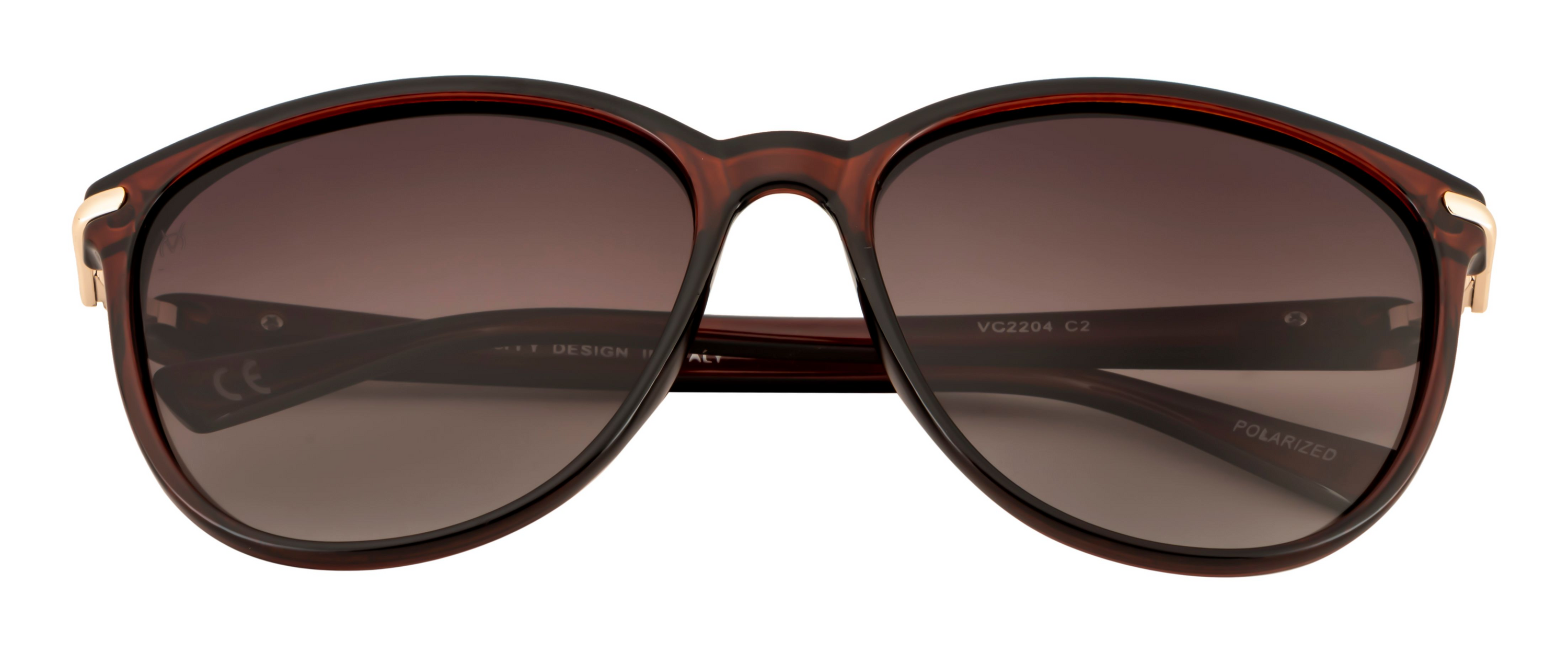 Velocity Polarized Oval Gradient Brown POL Sunglasses