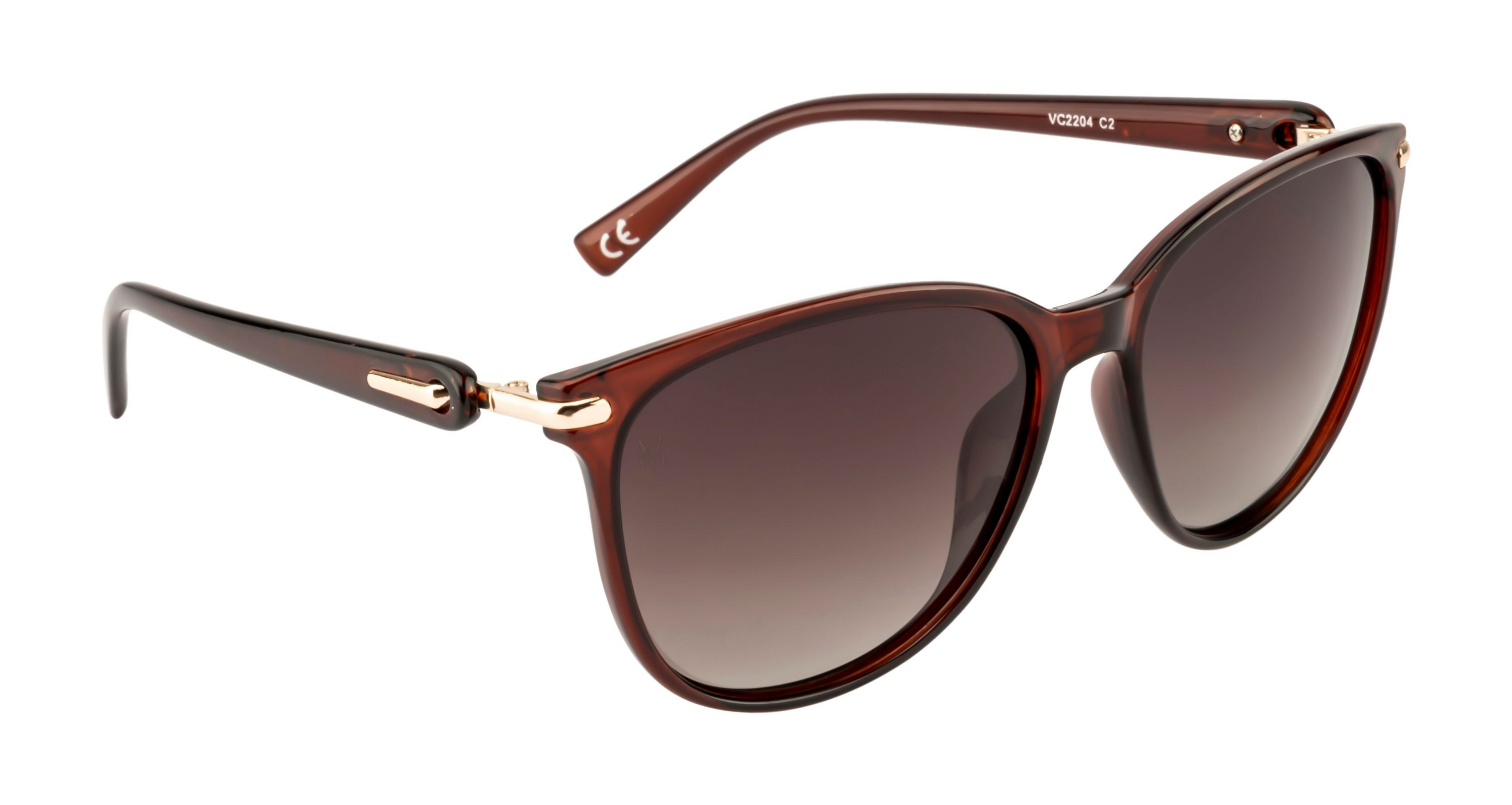 Velocity Polarized Oval Gradient Brown POL Sunglasses