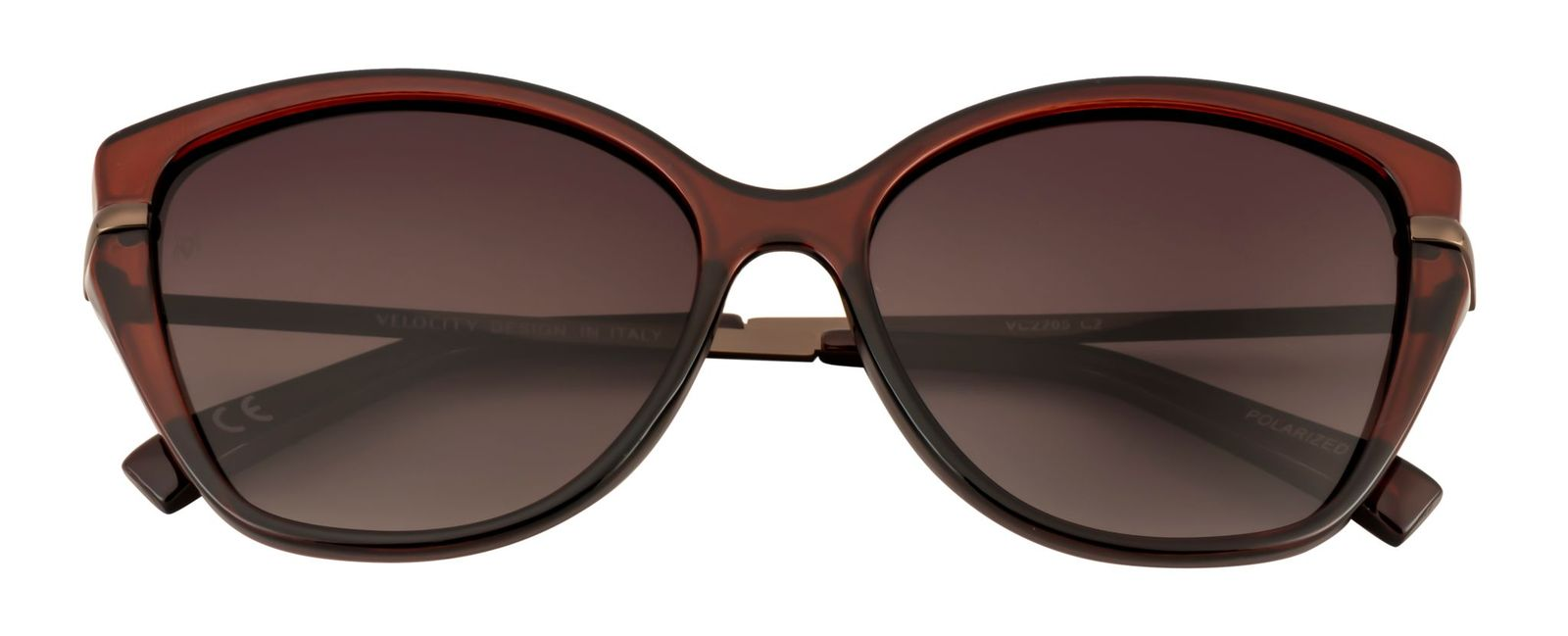 Velocity Polarized Butterfly Gradient Brown POL Sunglasses