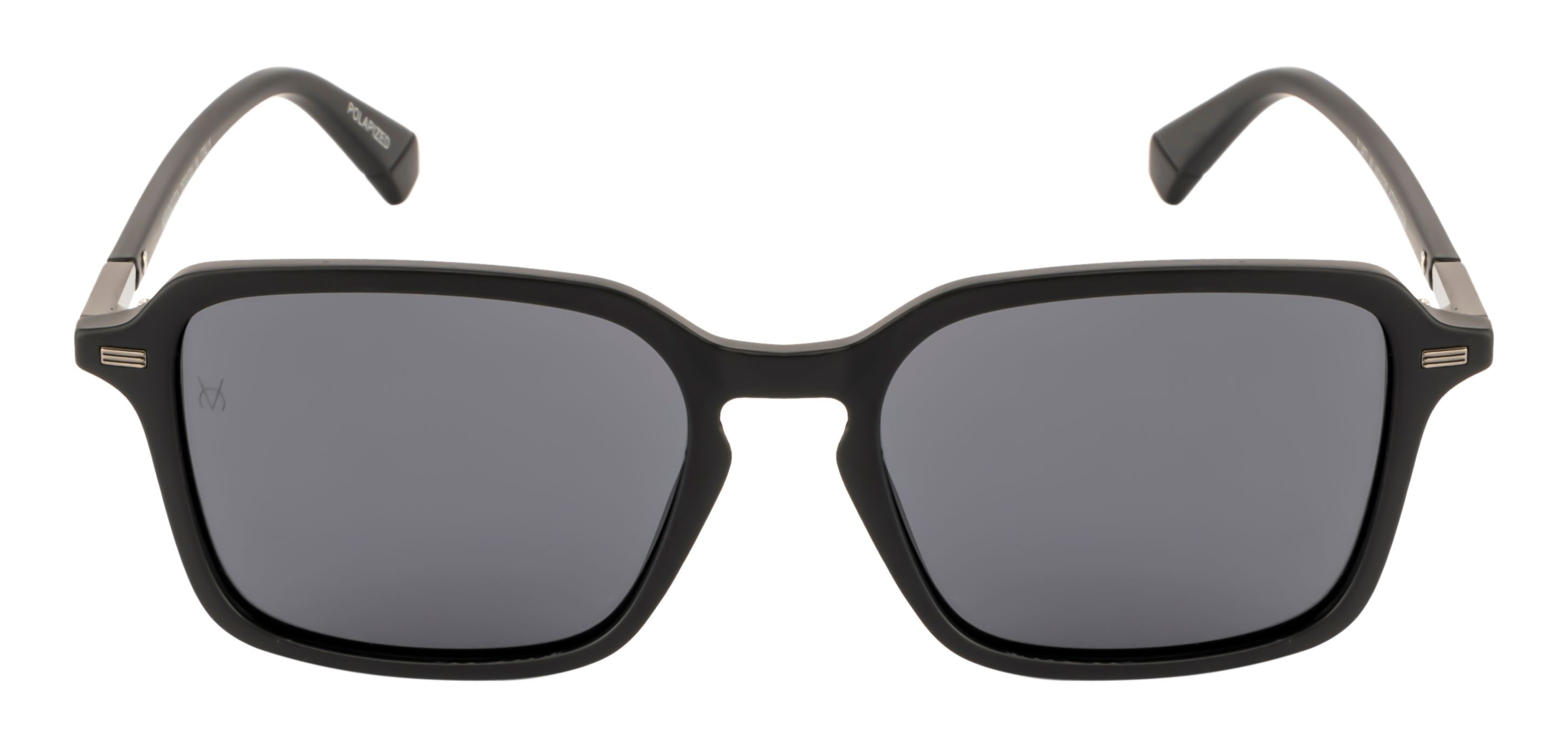 Velocity Polarized Rectangular POL Dark Grey Sunglasses for Men