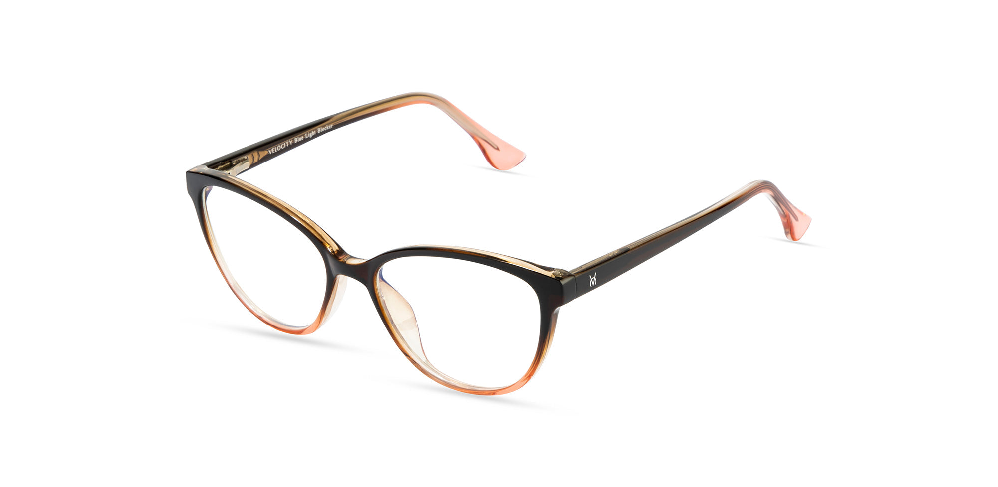 Velocity Full Rim Cat Eye Anti Glare  Blue Cut Brown Frame