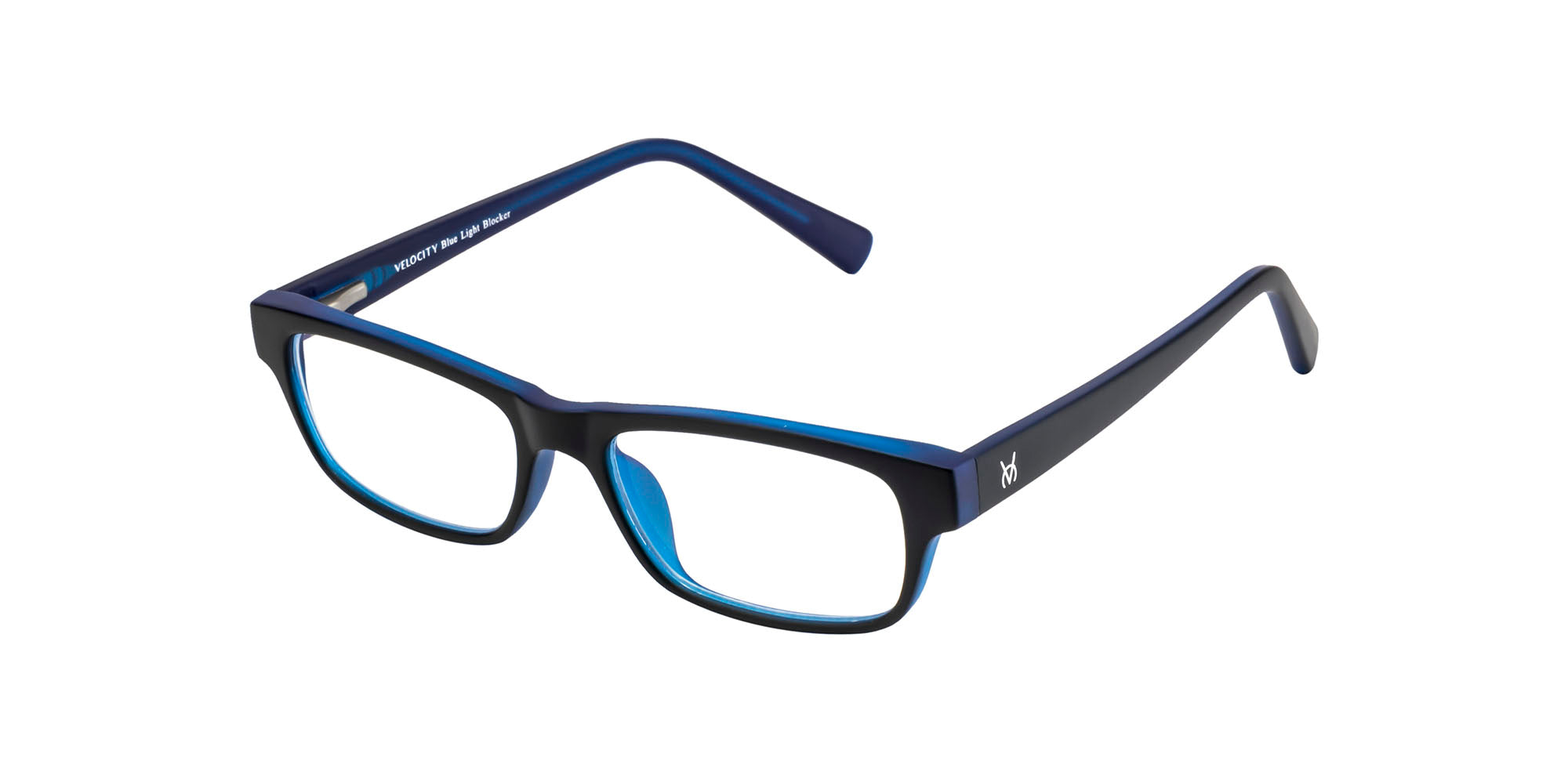 Velocity Full Rim Square Anti Glare  Blue Cut Black Frame Kids