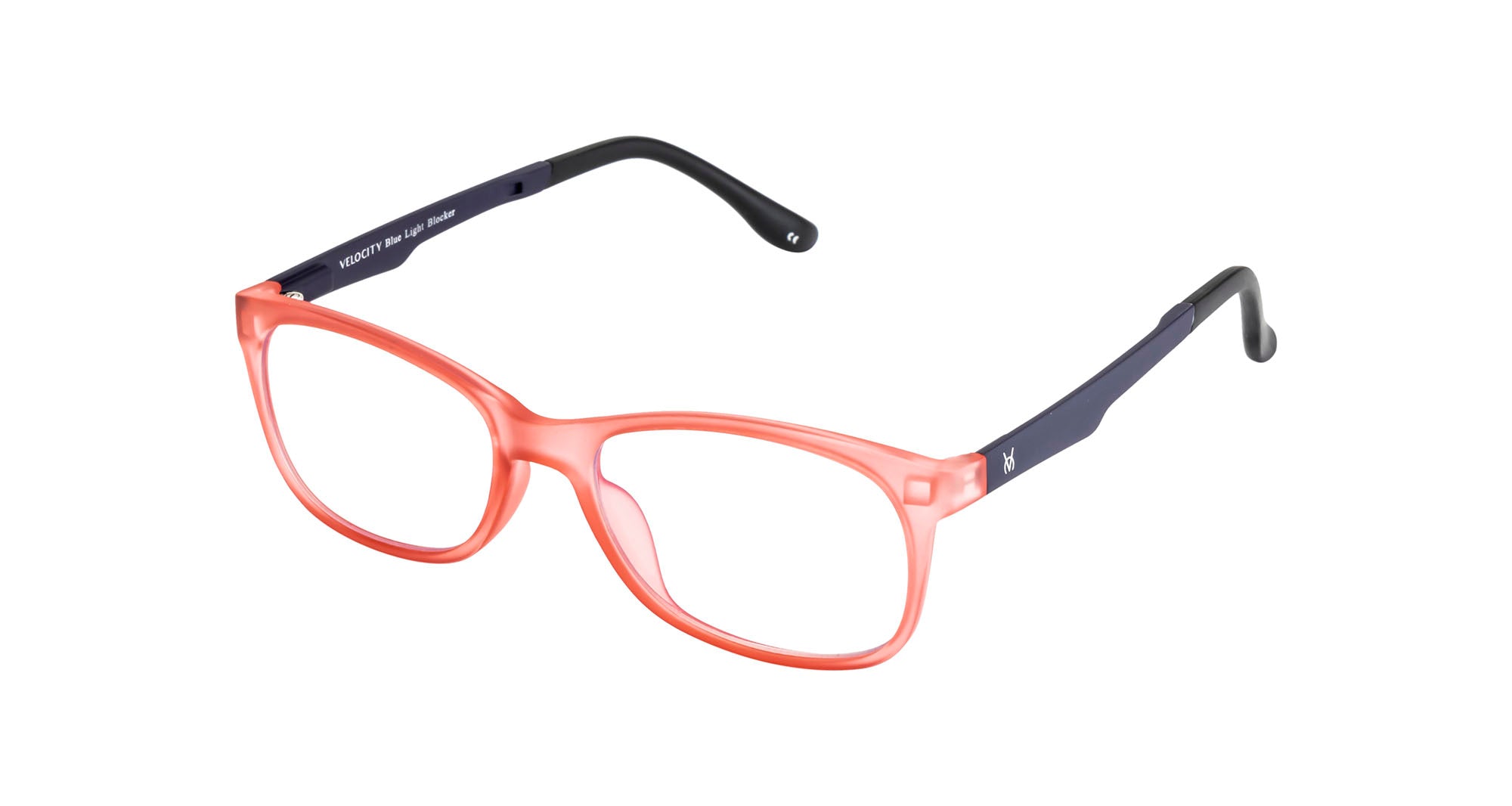 Velocity Full Rim Square Anti Glare  Blue Cut Pink Frame