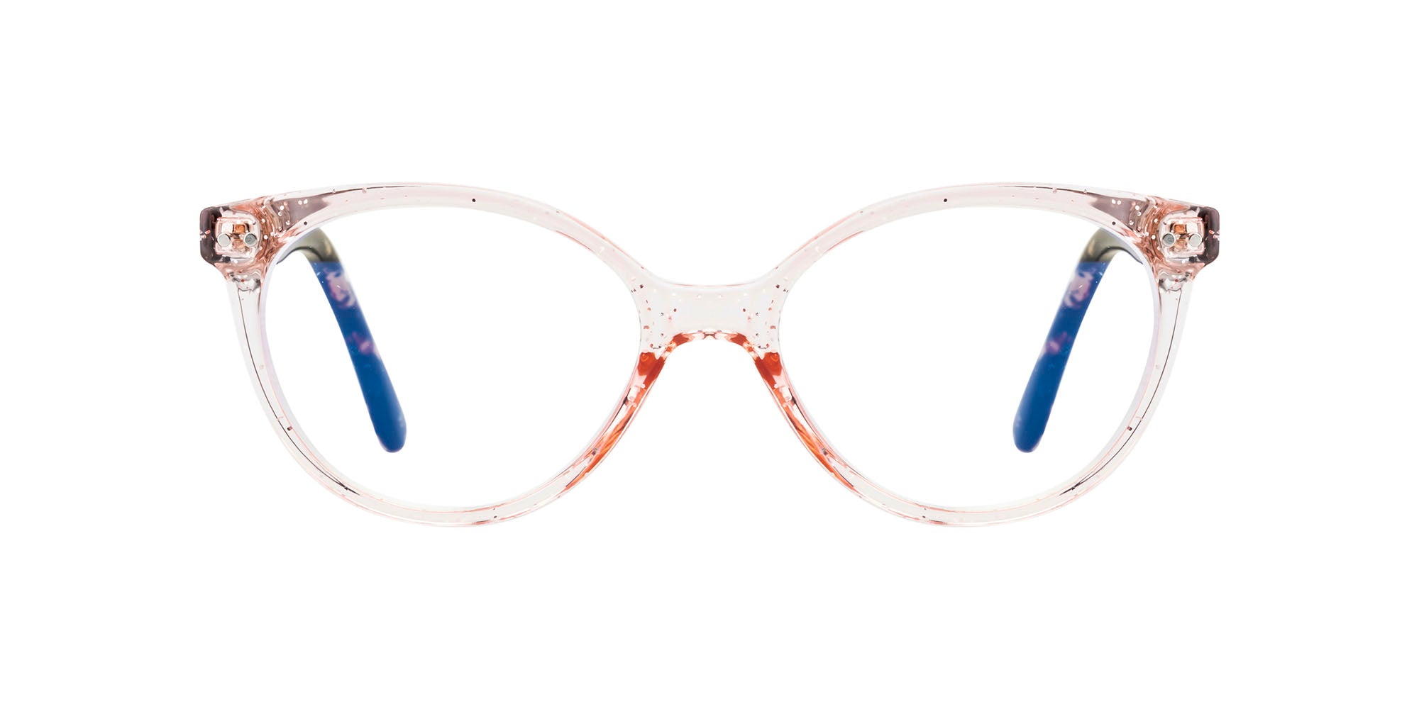Velocity Full Rim Cat Eye Anti Glare  Blue Cut White & Pink Frame