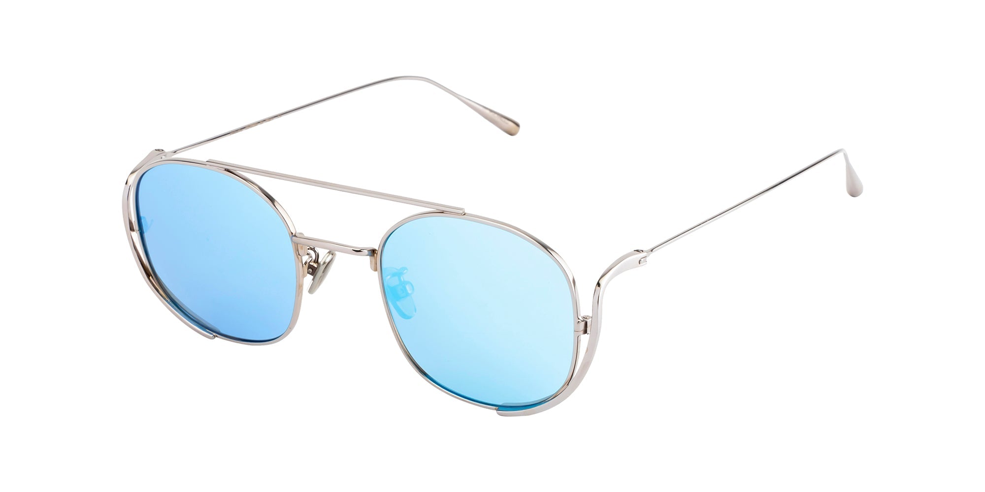 Velocity Optics Polarized 6262-M1 Silver Oval Sunglass
