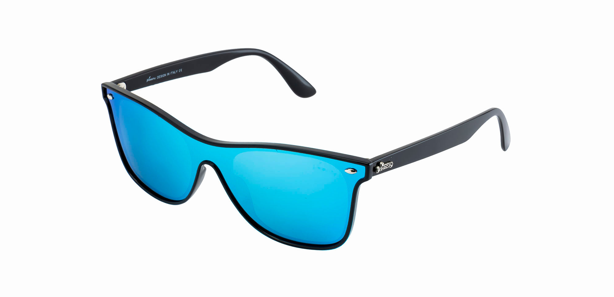 Velocity Polarized Blue Square Butterfly Shape Sunglass