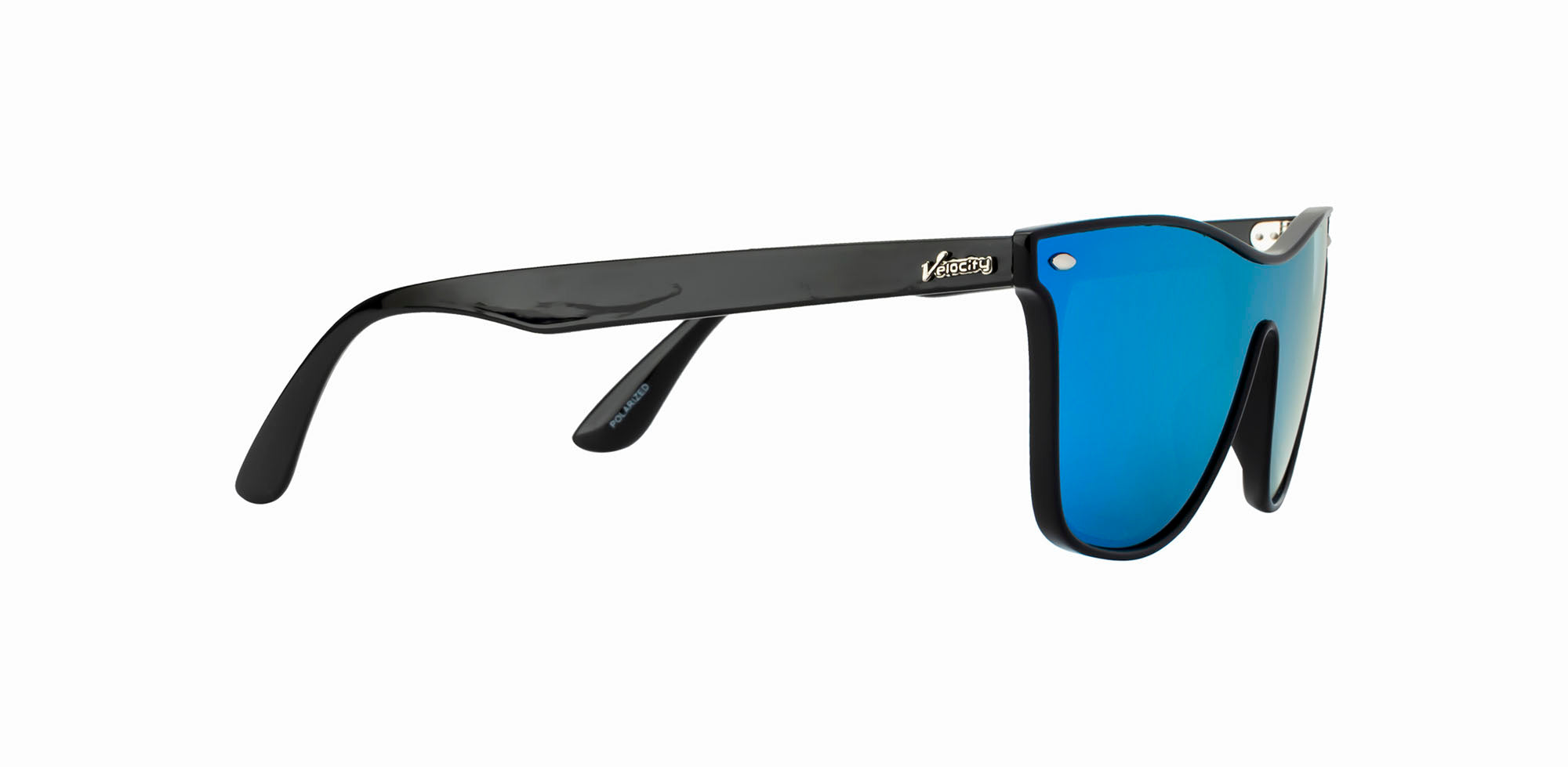 Velocity Polarized Blue Square Butterfly Shape Sunglass