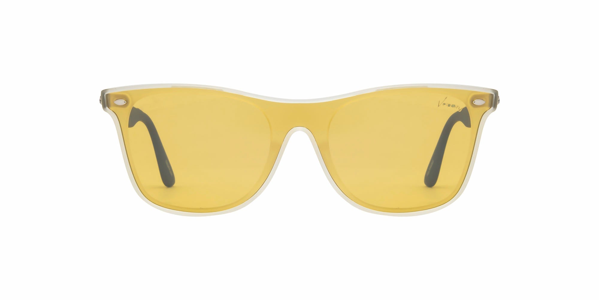 Velocity Polarized Yellow Square Butterfly Shape Sunglass