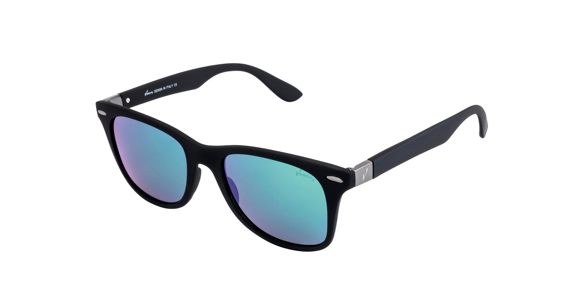 Velocity Sunglasses Polarized 1960 Black Square Sunglass
