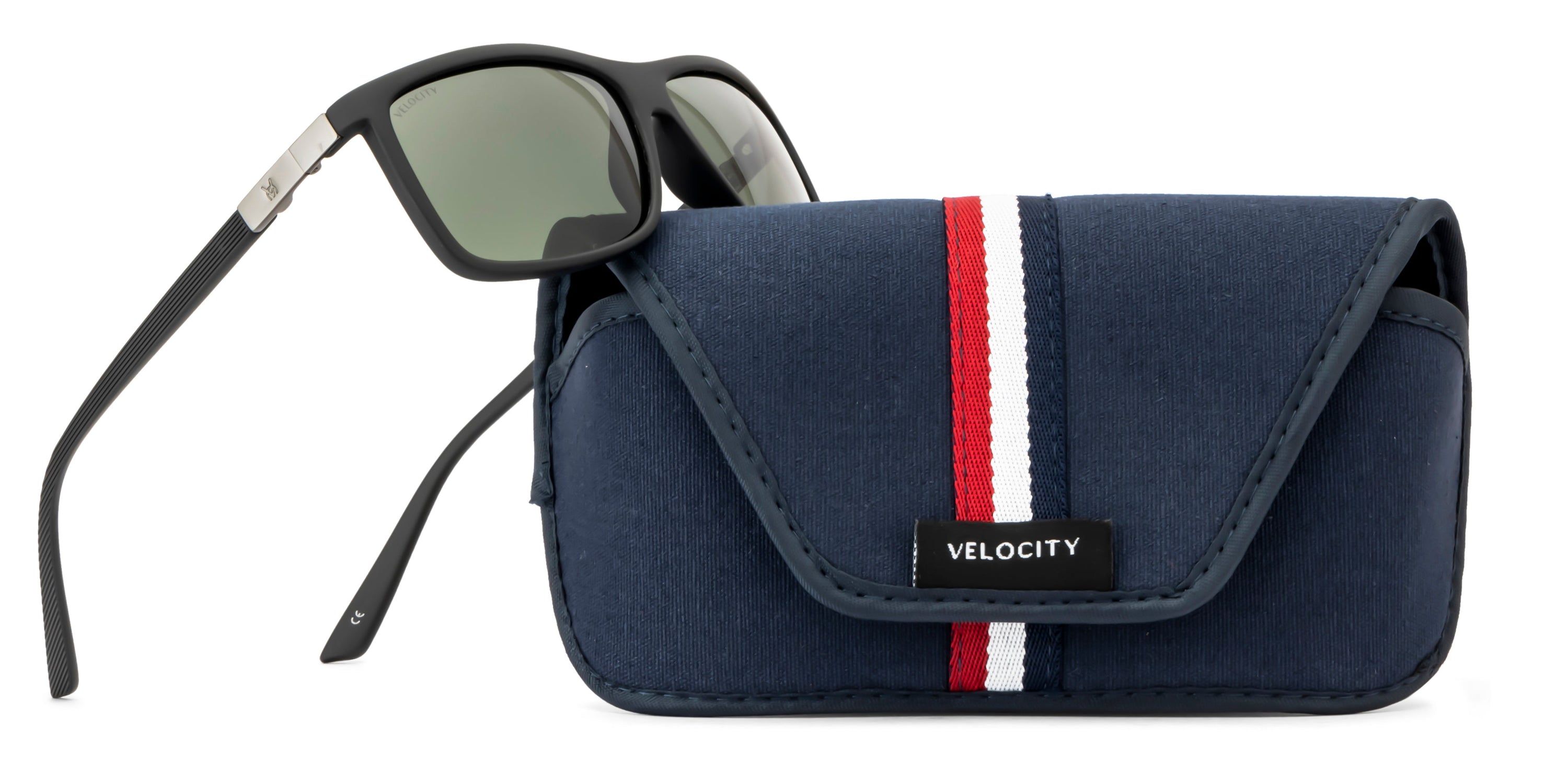 Velocity Full Rim Retro Rectangle Polarized Sunglass