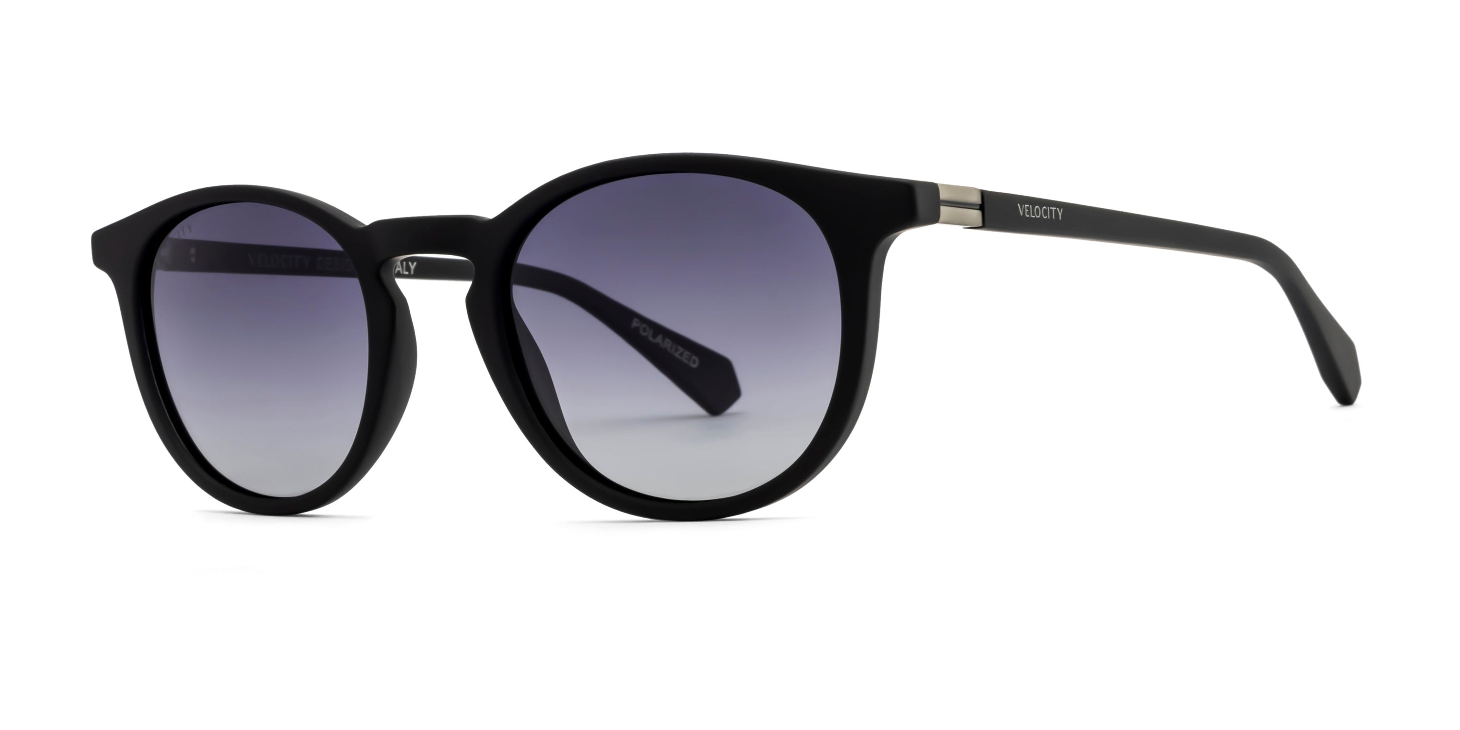 Velocity Full Rim Retro Round Polarized Sunglass