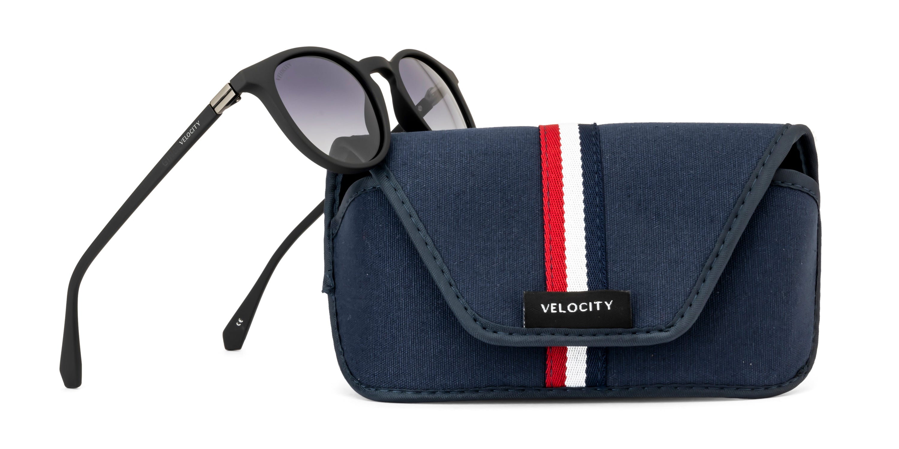 Velocity Full Rim Retro Round Polarized Sunglass