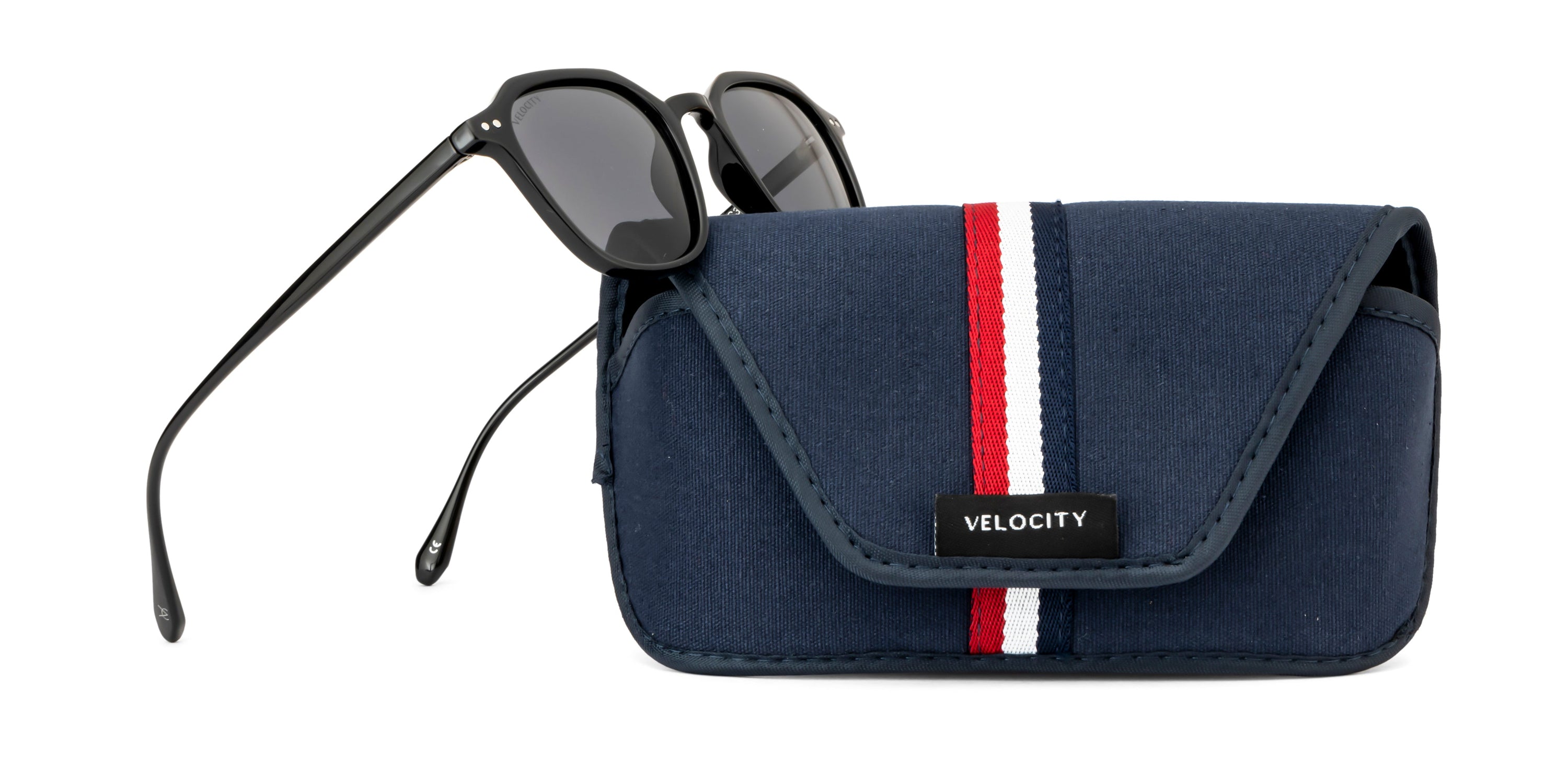 Velocity Full Rim Retro Wayfarer Polarized Sunglass
