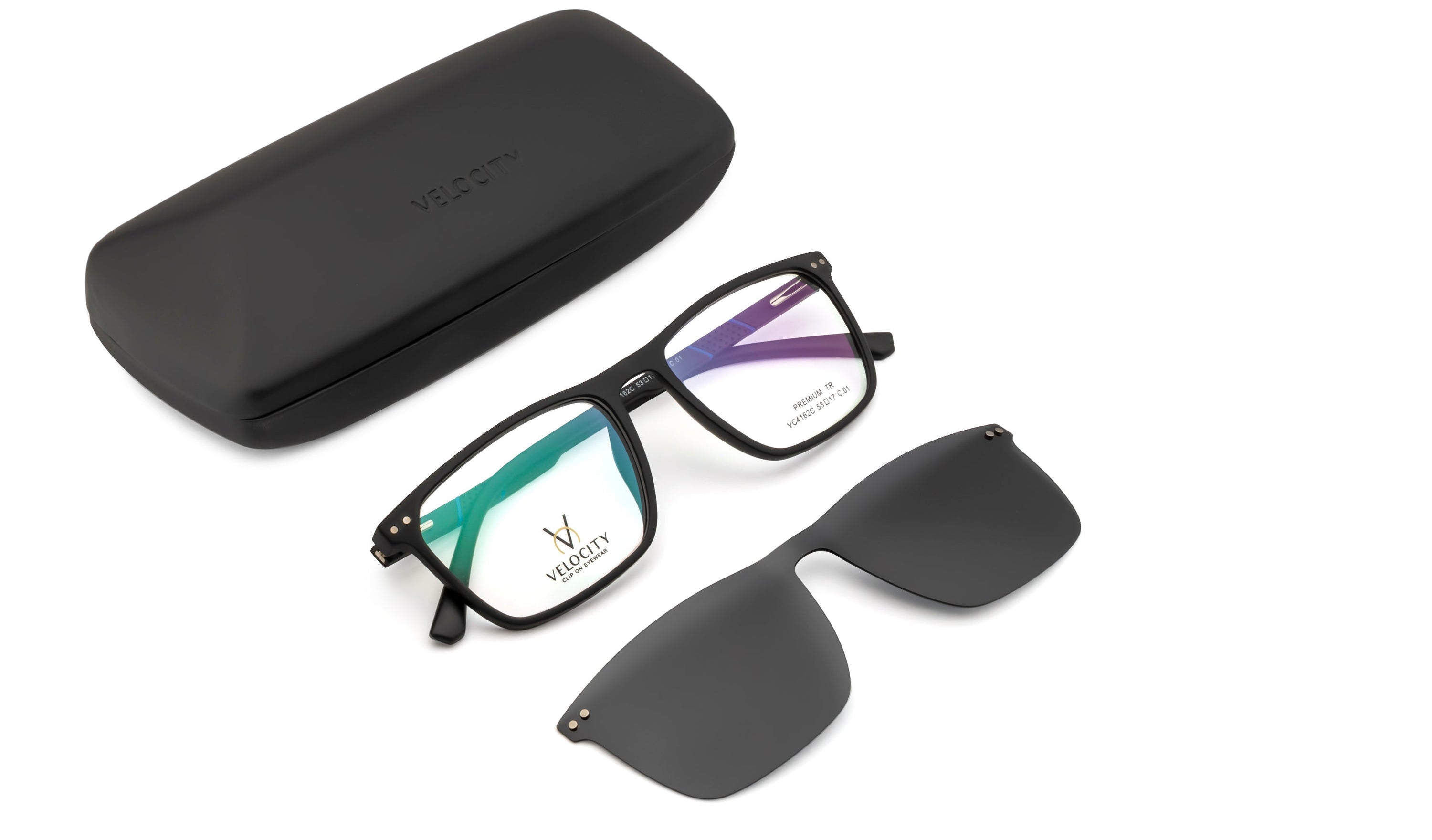 Velocity Clip-On Sunglasses with Polarized Lens