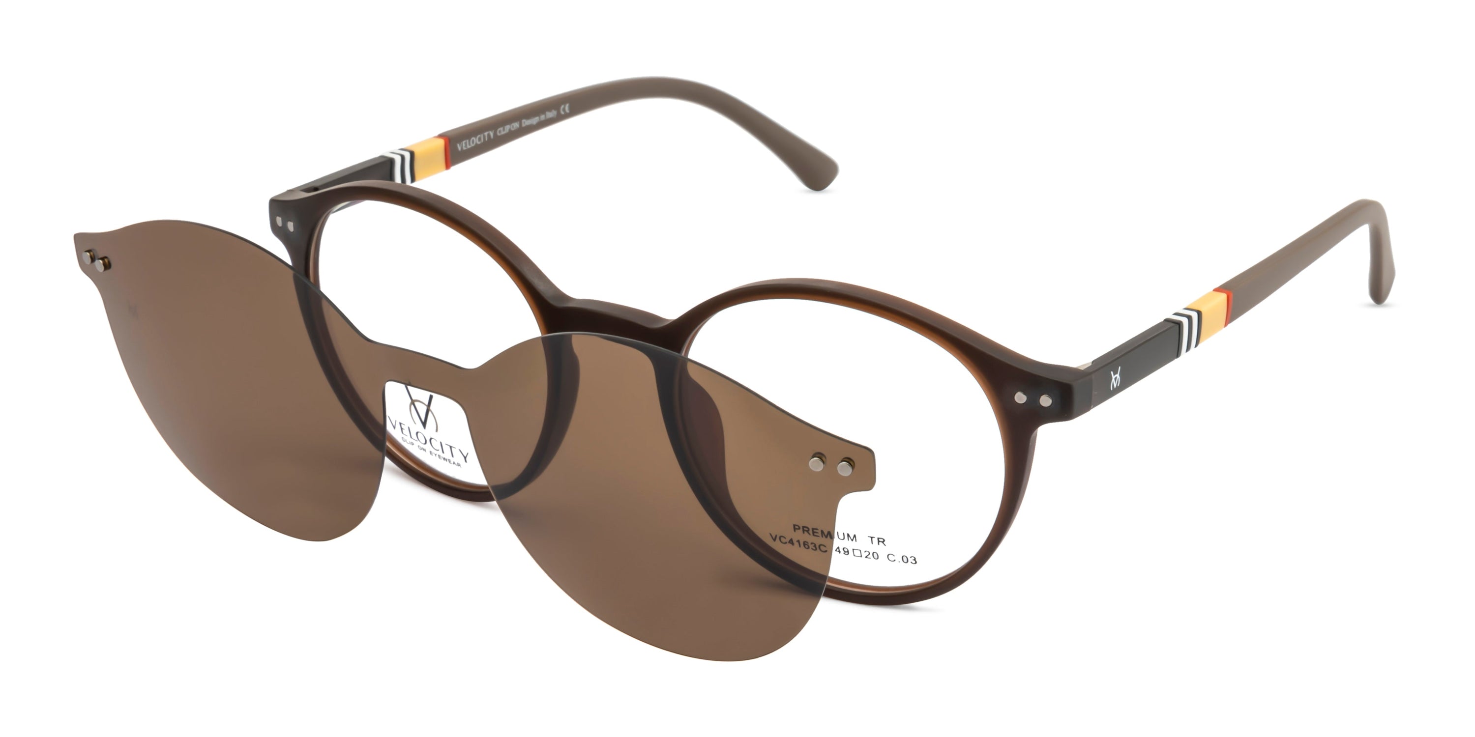 Velocity Magnetic Clip-On Sunglasses with Polarized Lens
