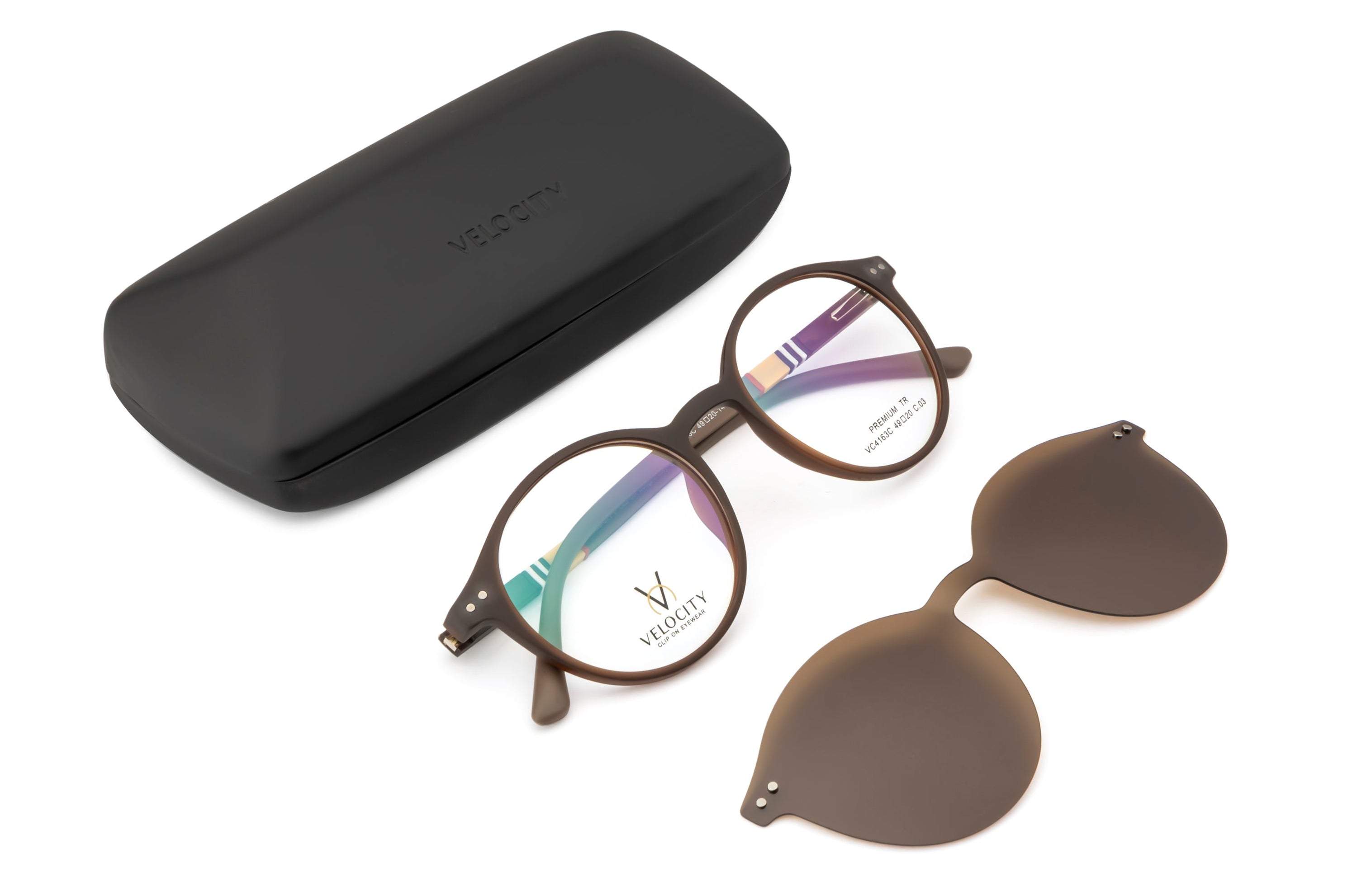 Velocity Magnetic Clip-On Sunglasses with Polarized Lens
