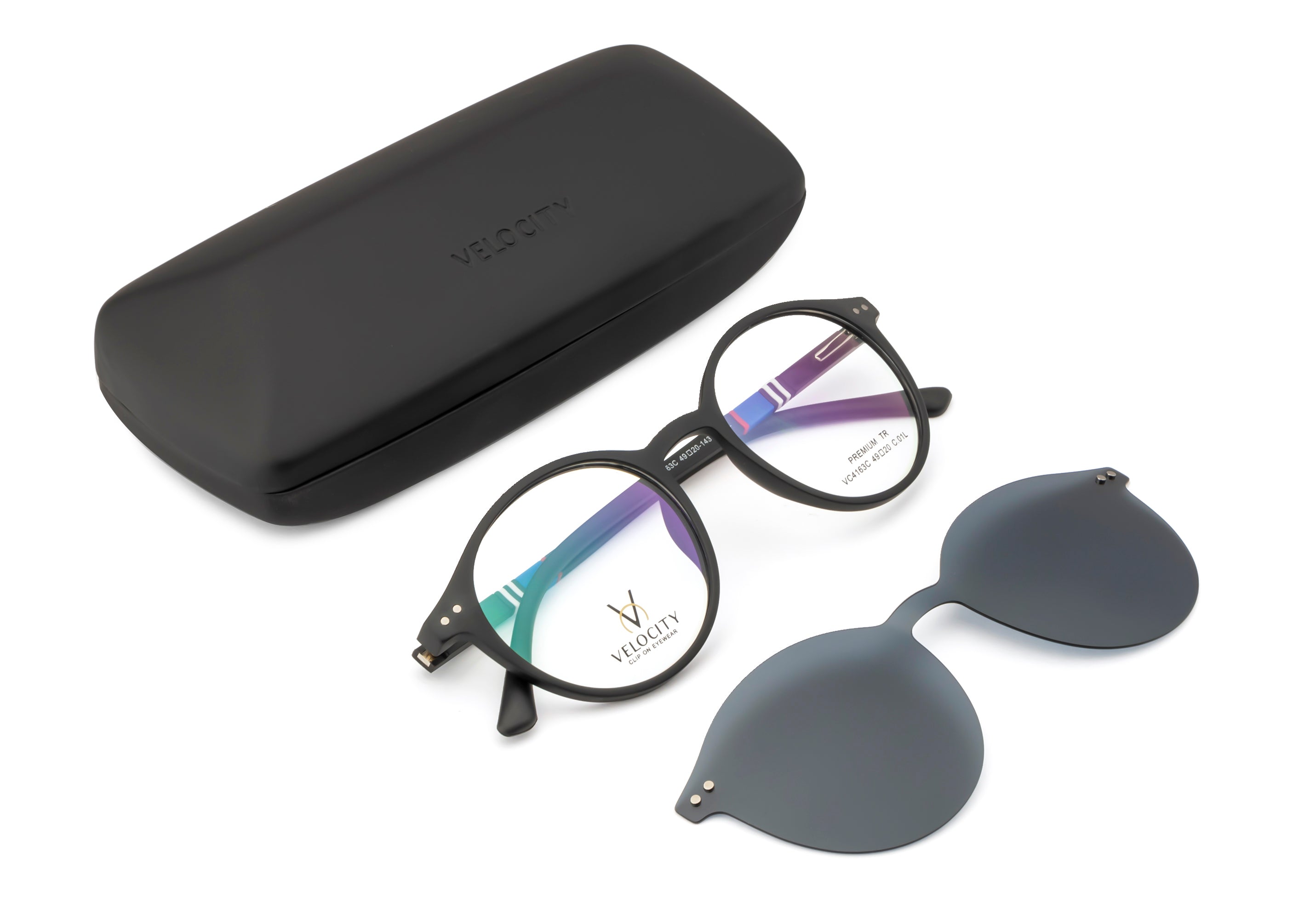 Velocity Magnetic Clip-On Sunglasses with Polarized Lens