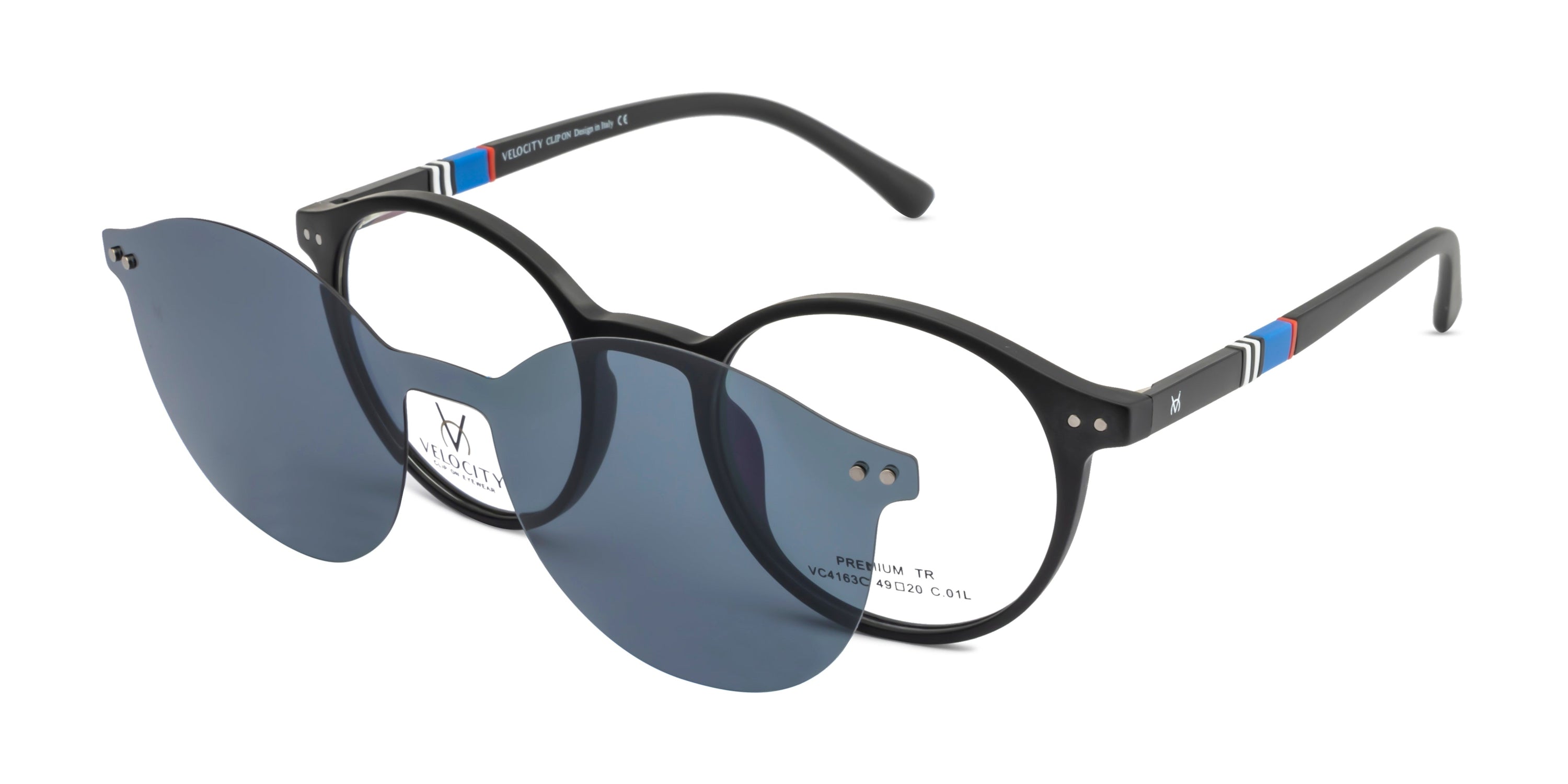 Velocity Magnetic Clip-On Sunglasses with Polarized Lens