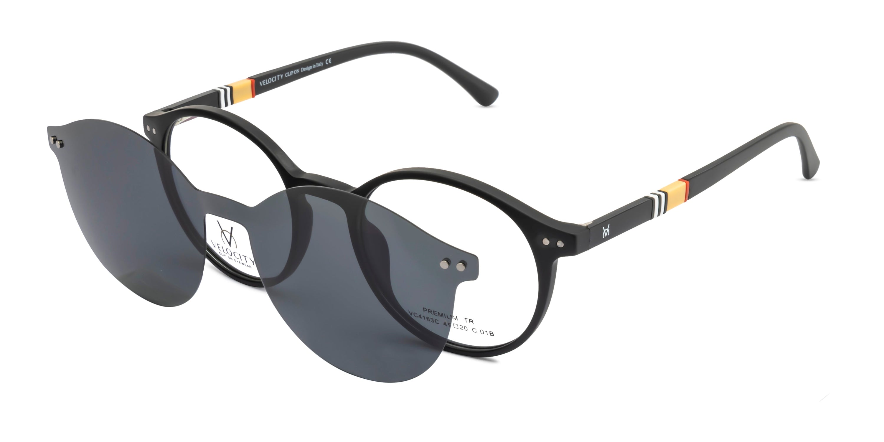 Velocity Magnetic Clip-On Sunglasses with Polarized Lens