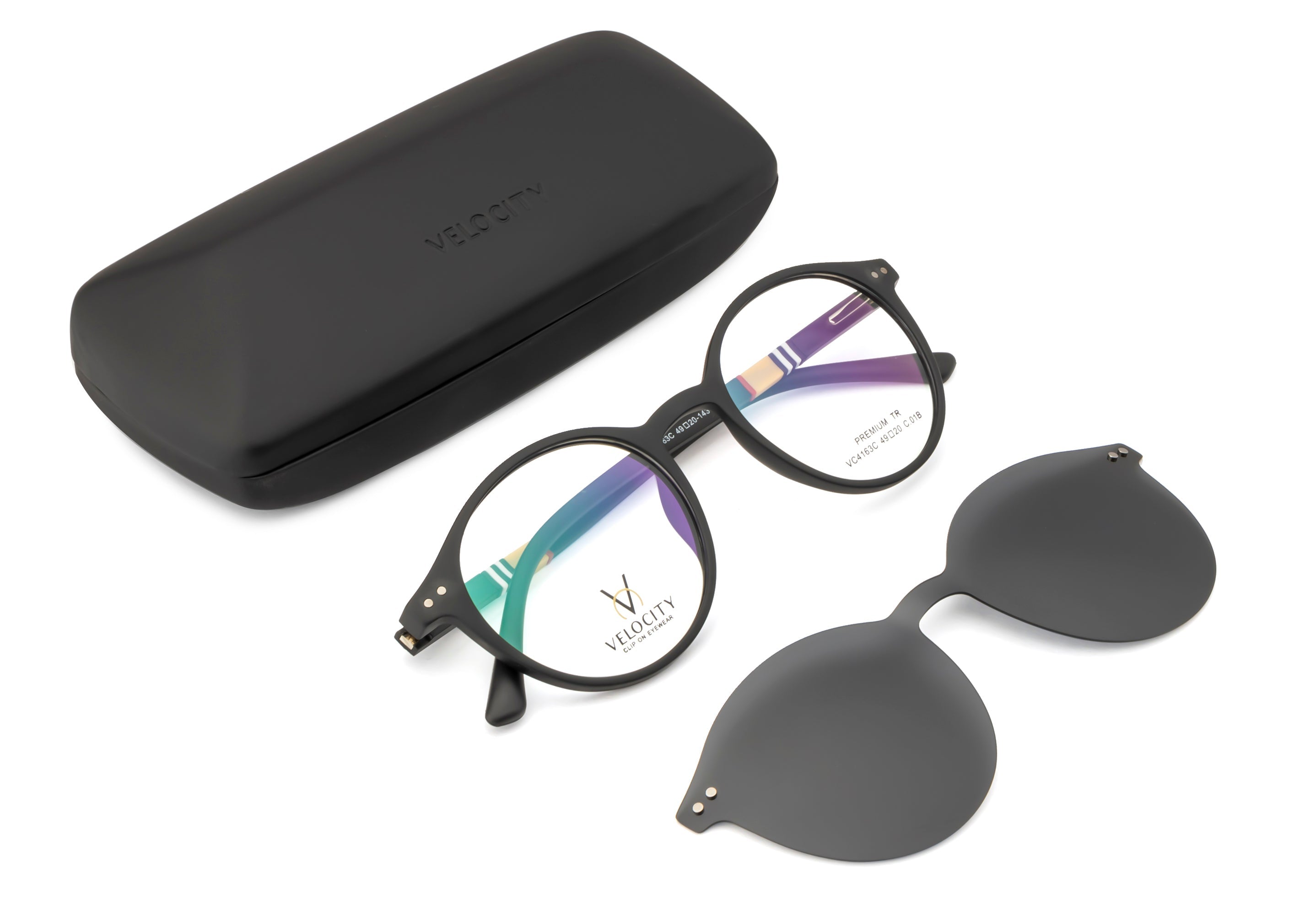 Velocity Magnetic Clip-On Sunglasses with Polarized Lens