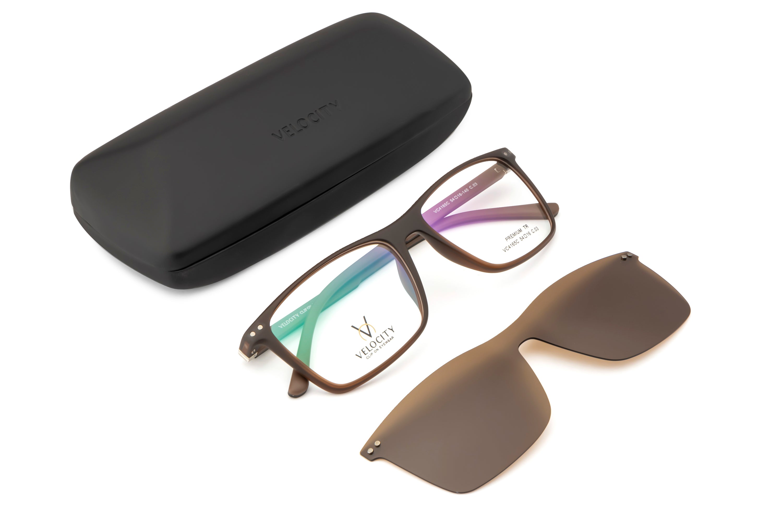 Velocity Magnetic Clip-On Sunglasses with Polarized Lens