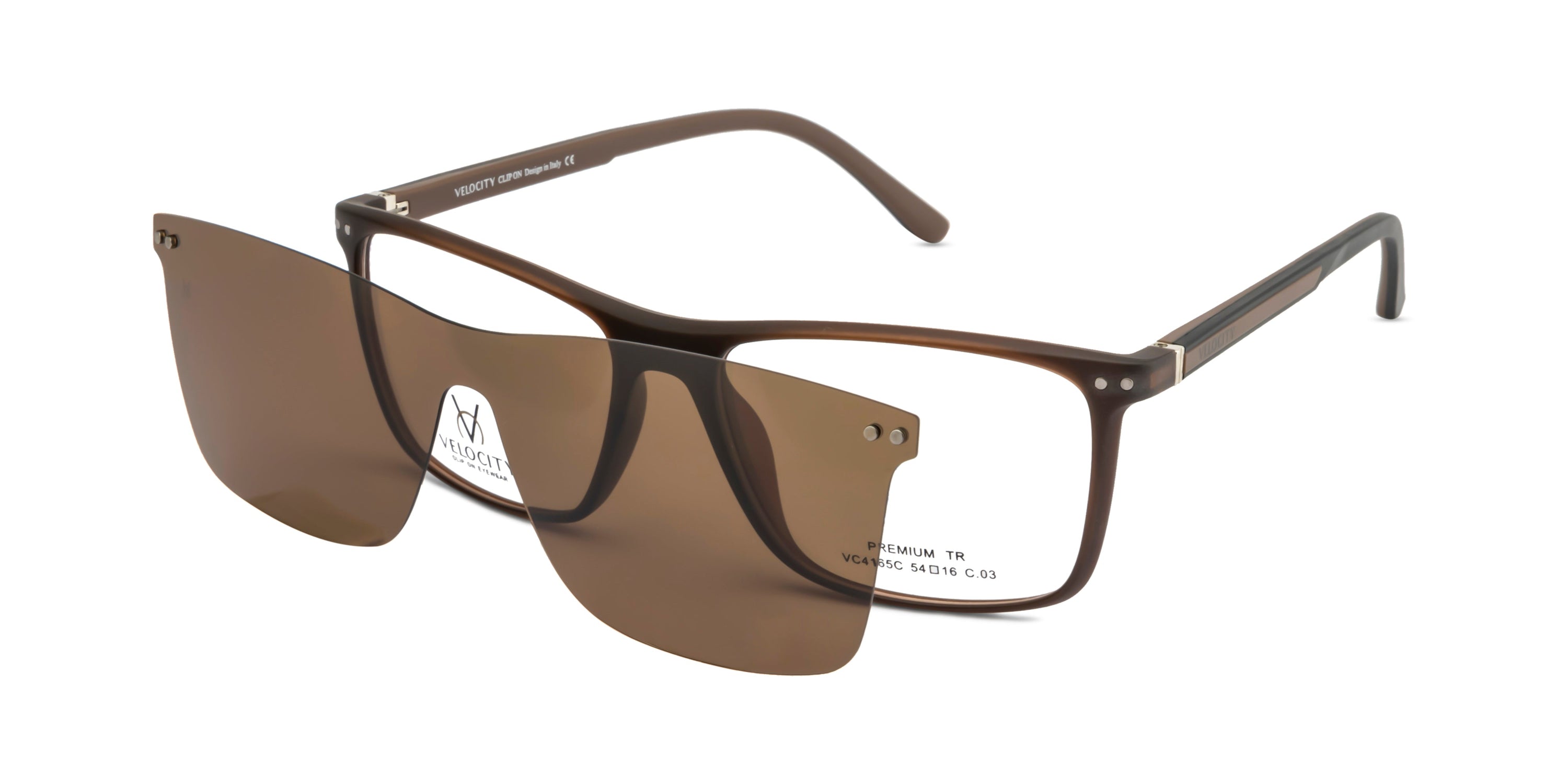 Velocity Magnetic Clip-On Sunglasses with Polarized Lens