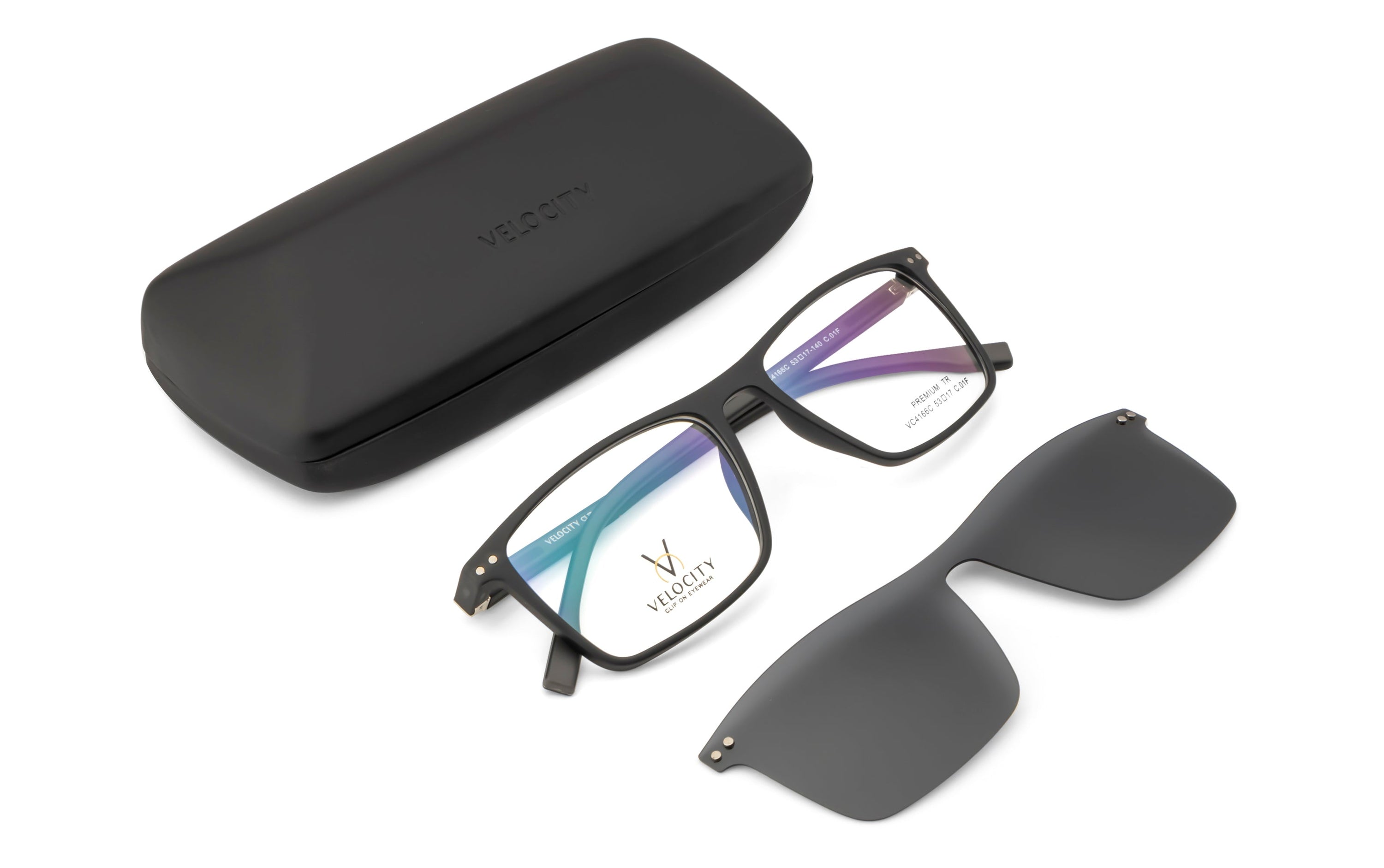 Velocity Magnetic Clip-On Sunglasses with Polarized Lens