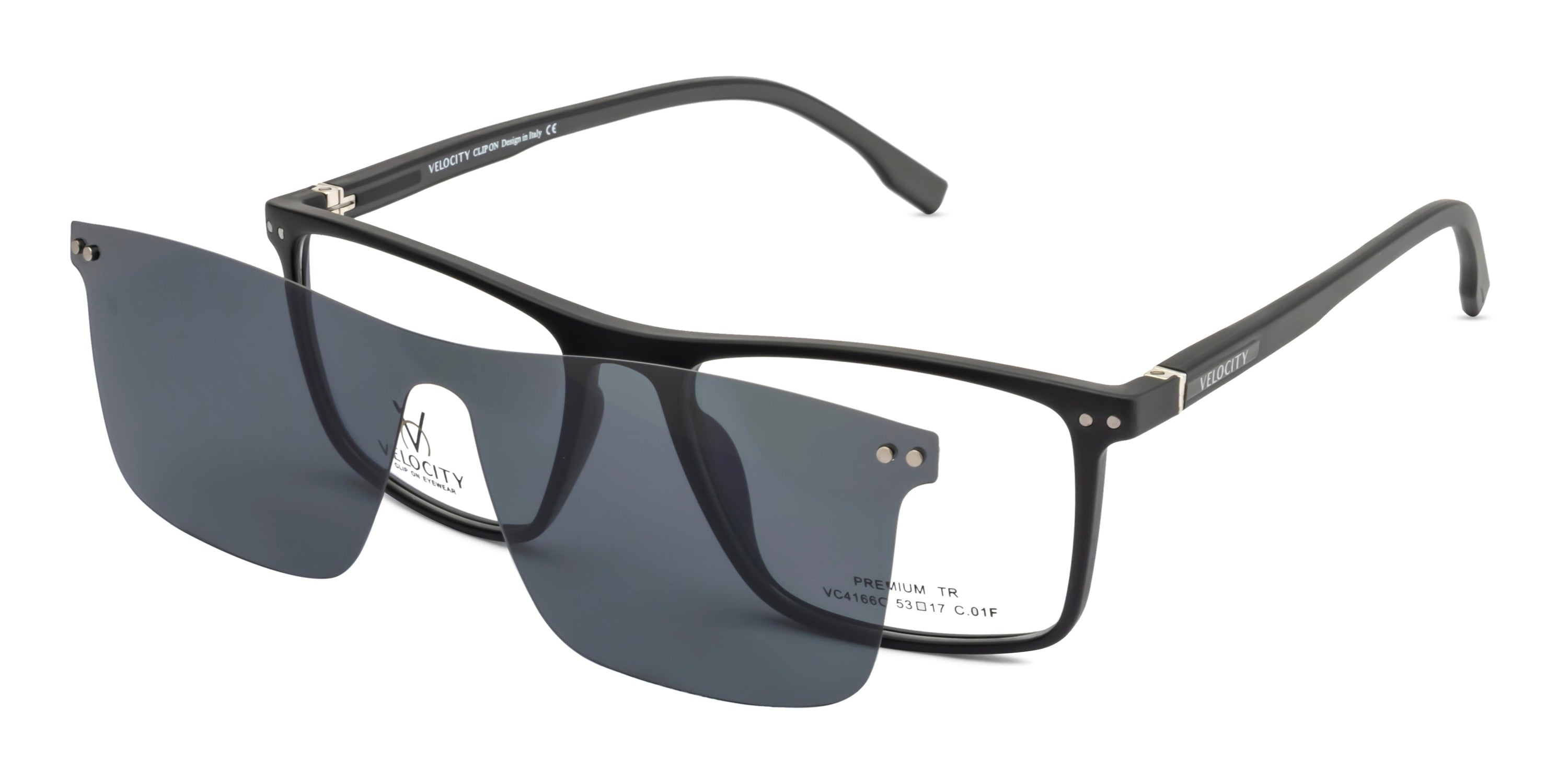 Velocity Magnetic Clip-On Sunglasses with Polarized Lens