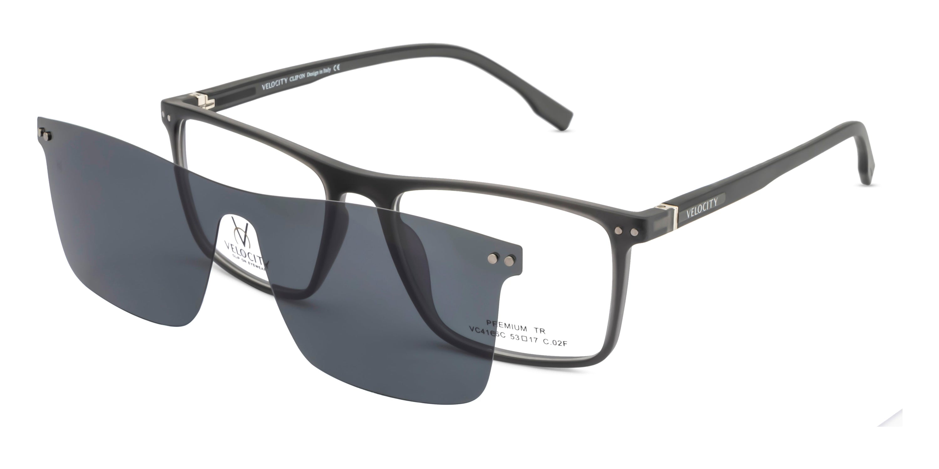 Velocity Magnetic Clip-On Sunglasses with Polarized Lens