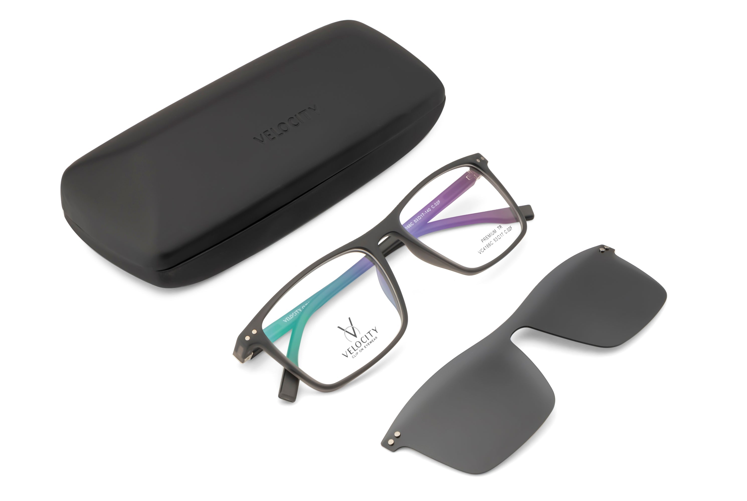 Velocity Magnetic Clip-On Sunglasses with Polarized Lens