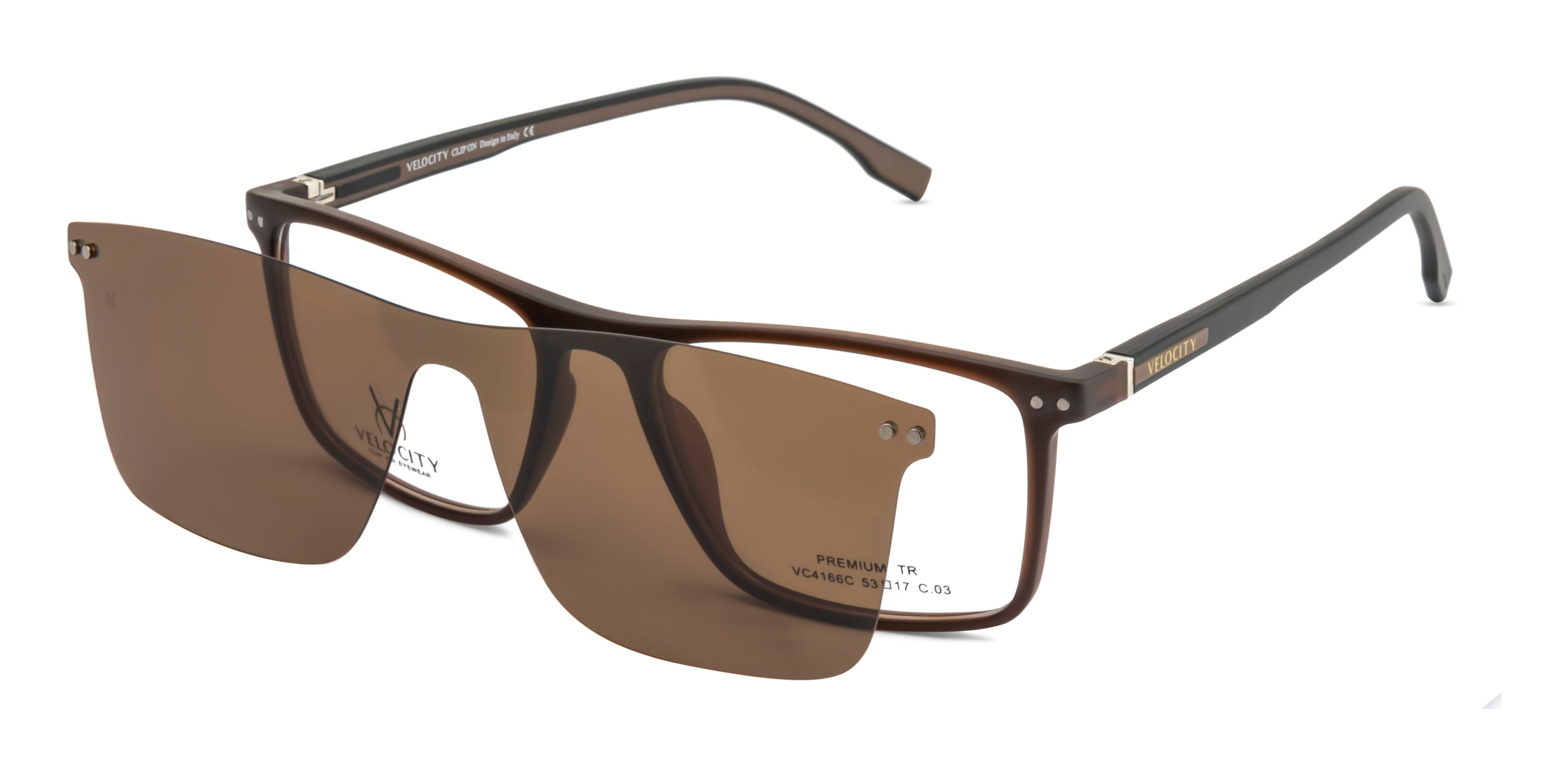 Velocity Magnetic Clip-On Sunglasses with Polarized Lens