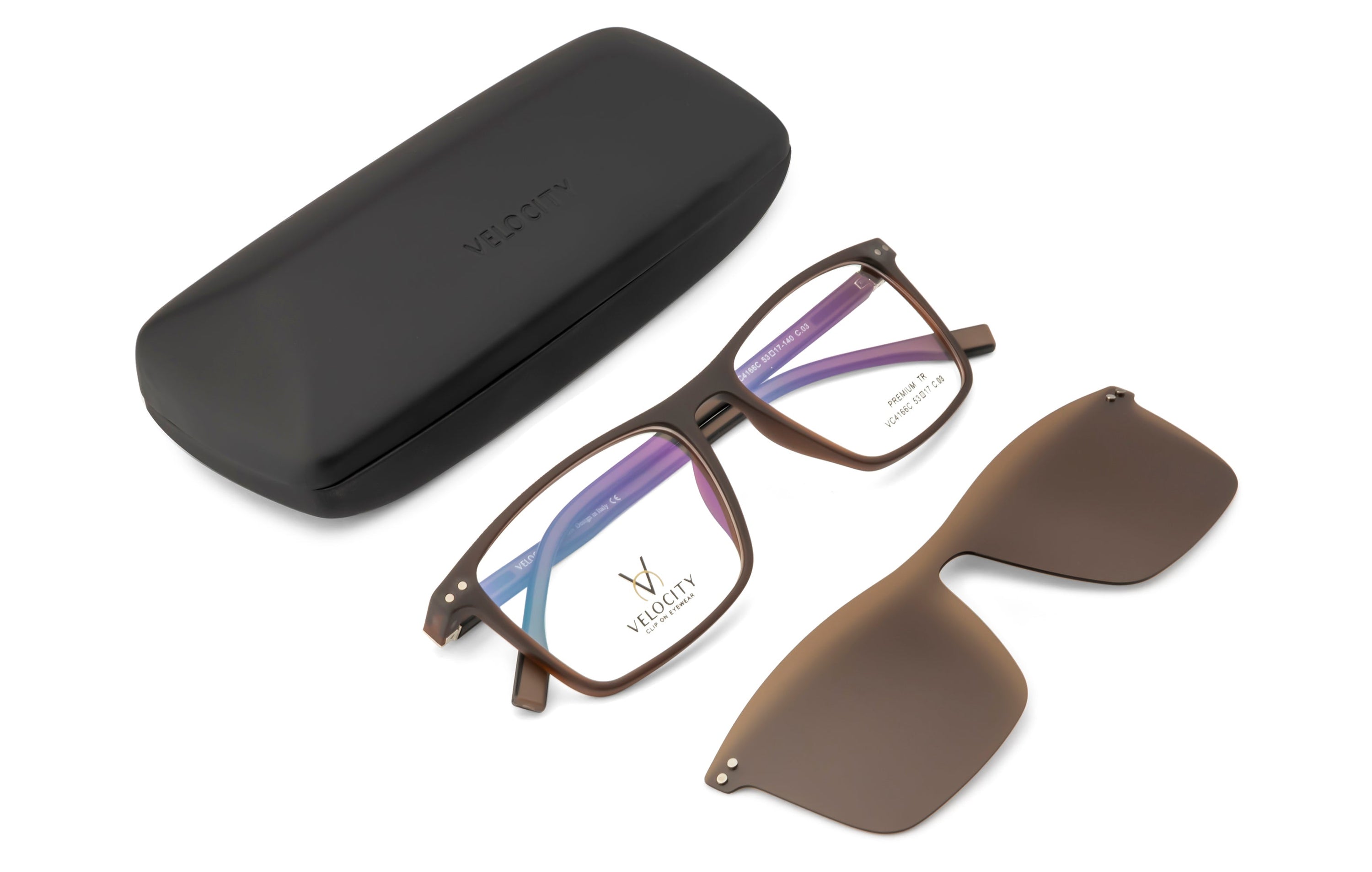 Velocity Magnetic Clip-On Sunglasses with Polarized Lens