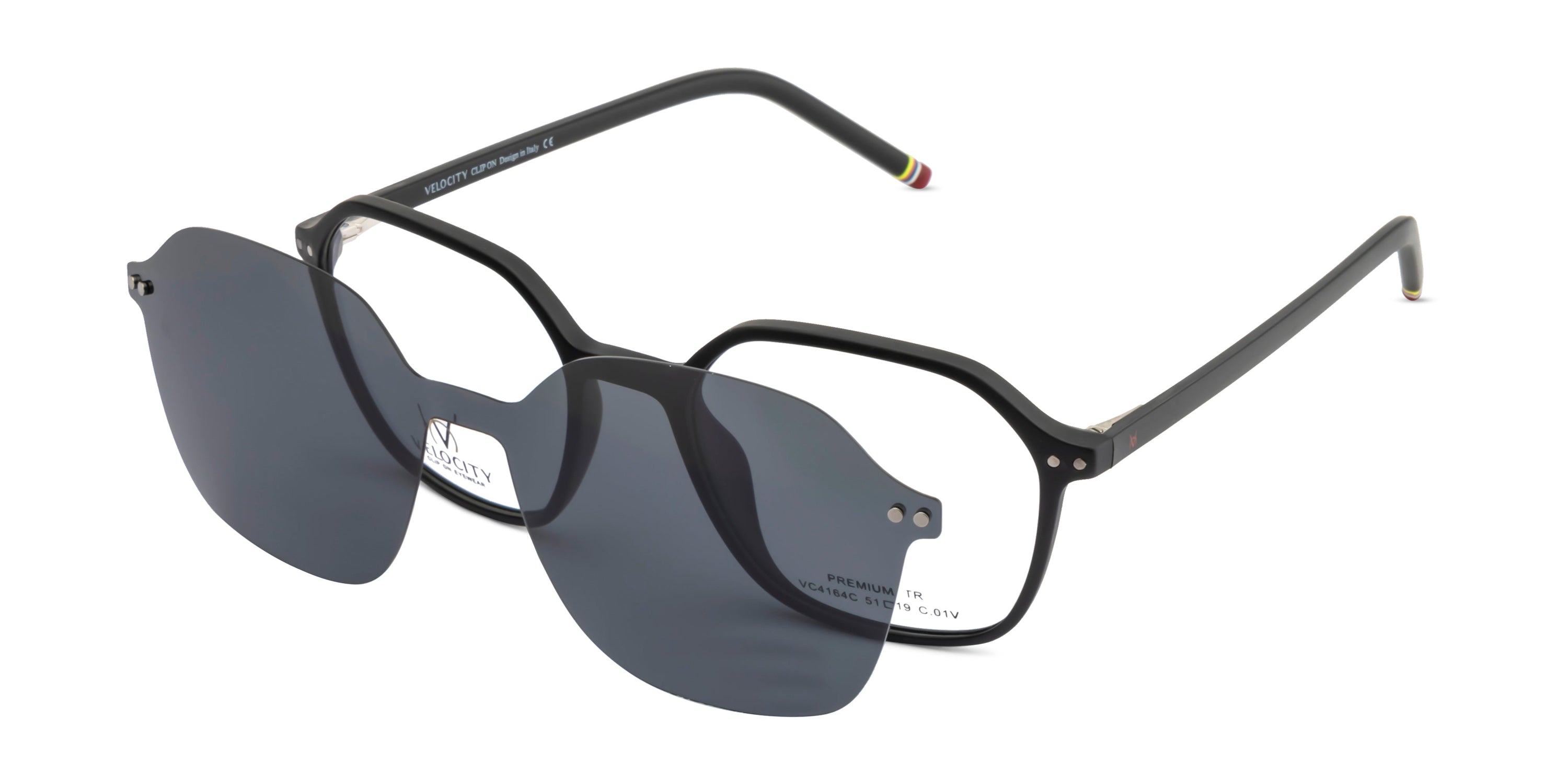 Velocity Magnetic Clip-On Sunglasses with Polarized Lens